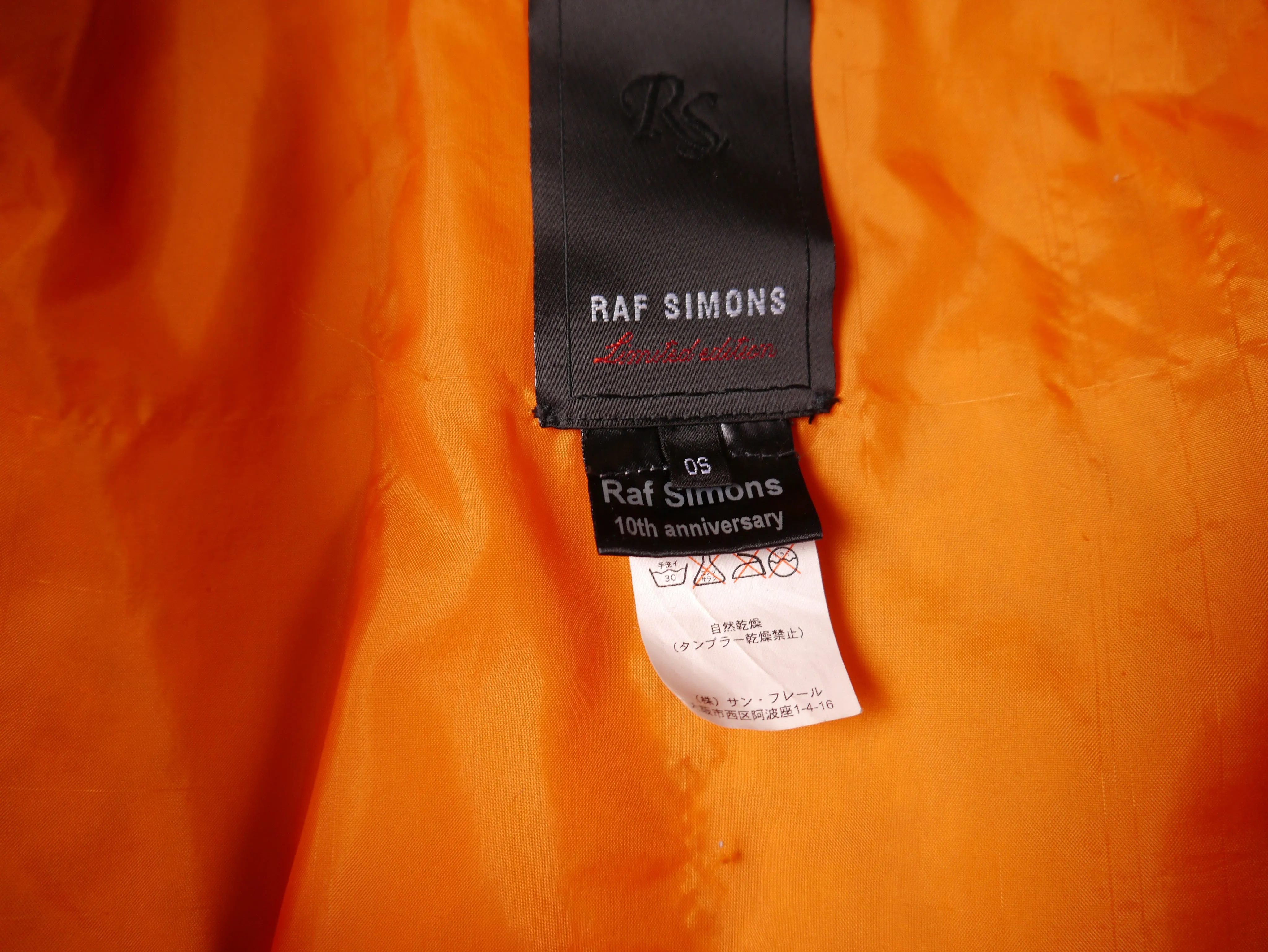 10th Anniversary CURRICULUM MA-1 Black Flight Bomber Jacket by Raf Simons