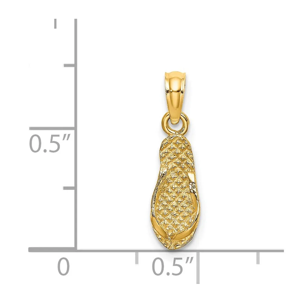 14k 3D CAPTIVA Flip-Flop Charm