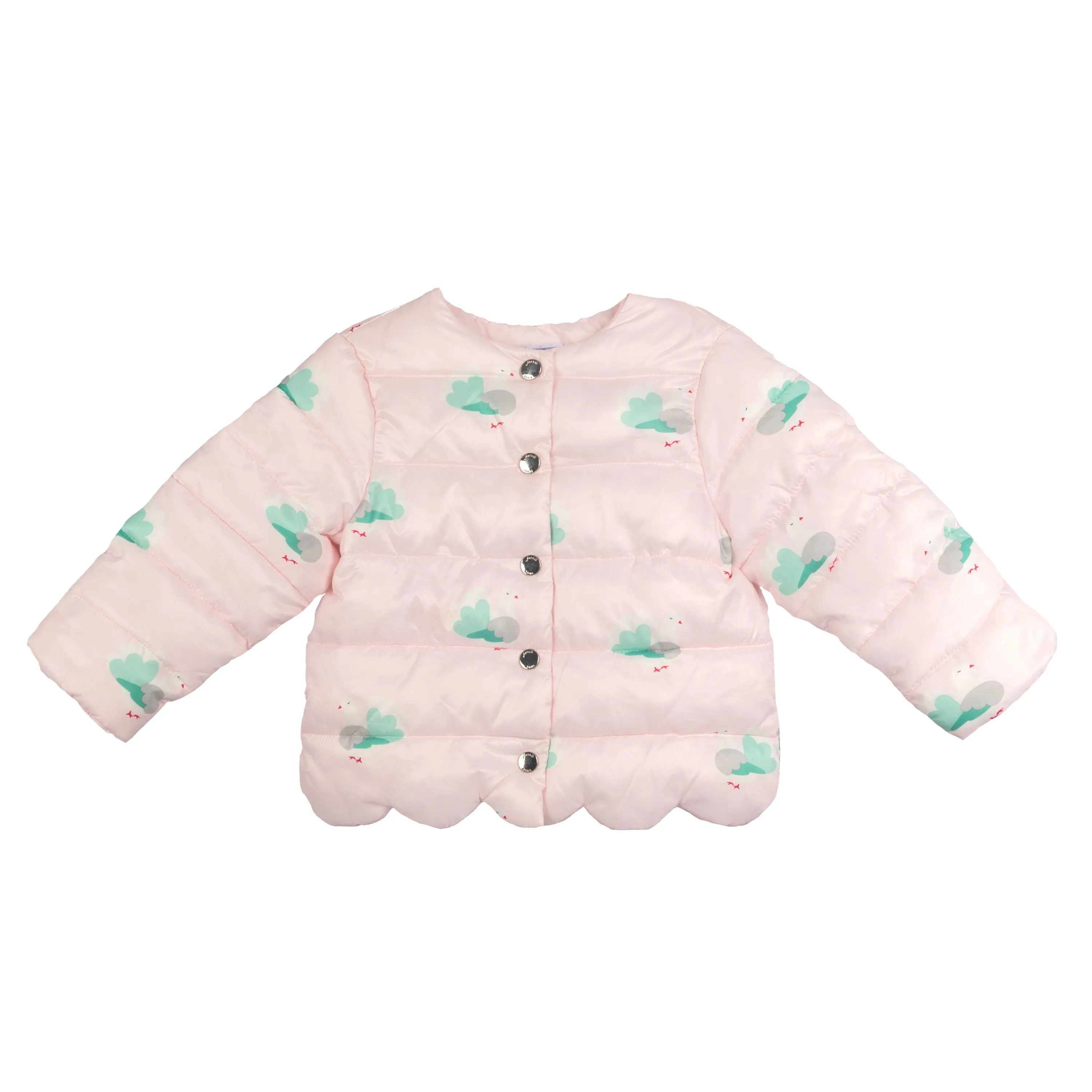 [18-24m] Jacadi Scalloped Light Puffer w/Dove Print