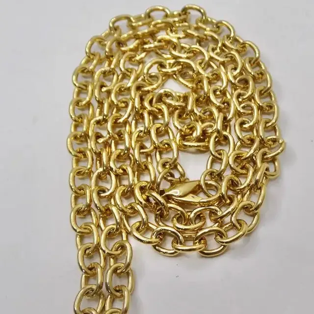 1980s Gold Plated Faux Pearl Cage Pendent Necklace