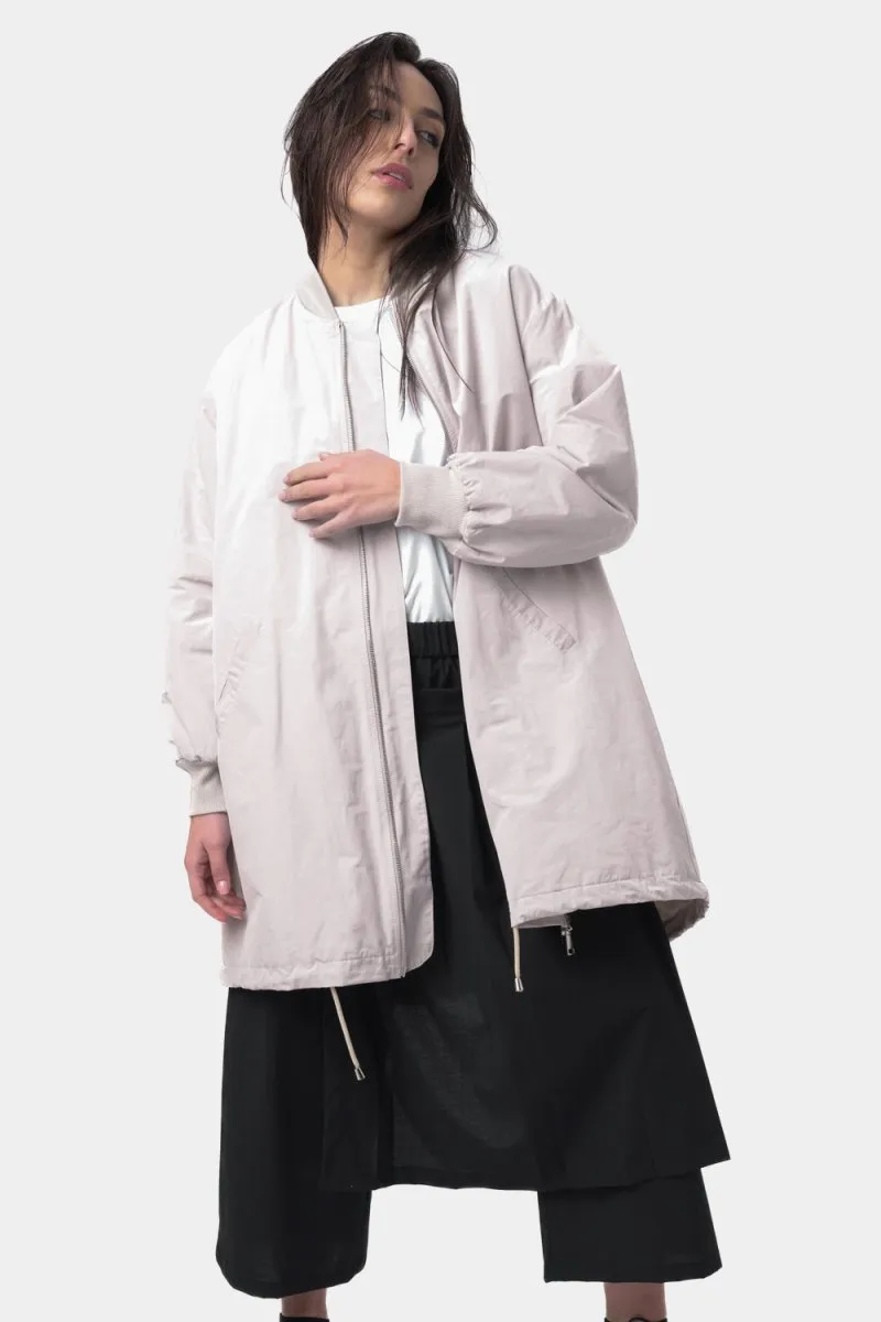 2 Pocket Long Bomber Jacket