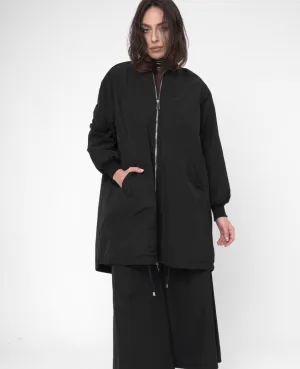 2 Pocket Long Bomber Jacket