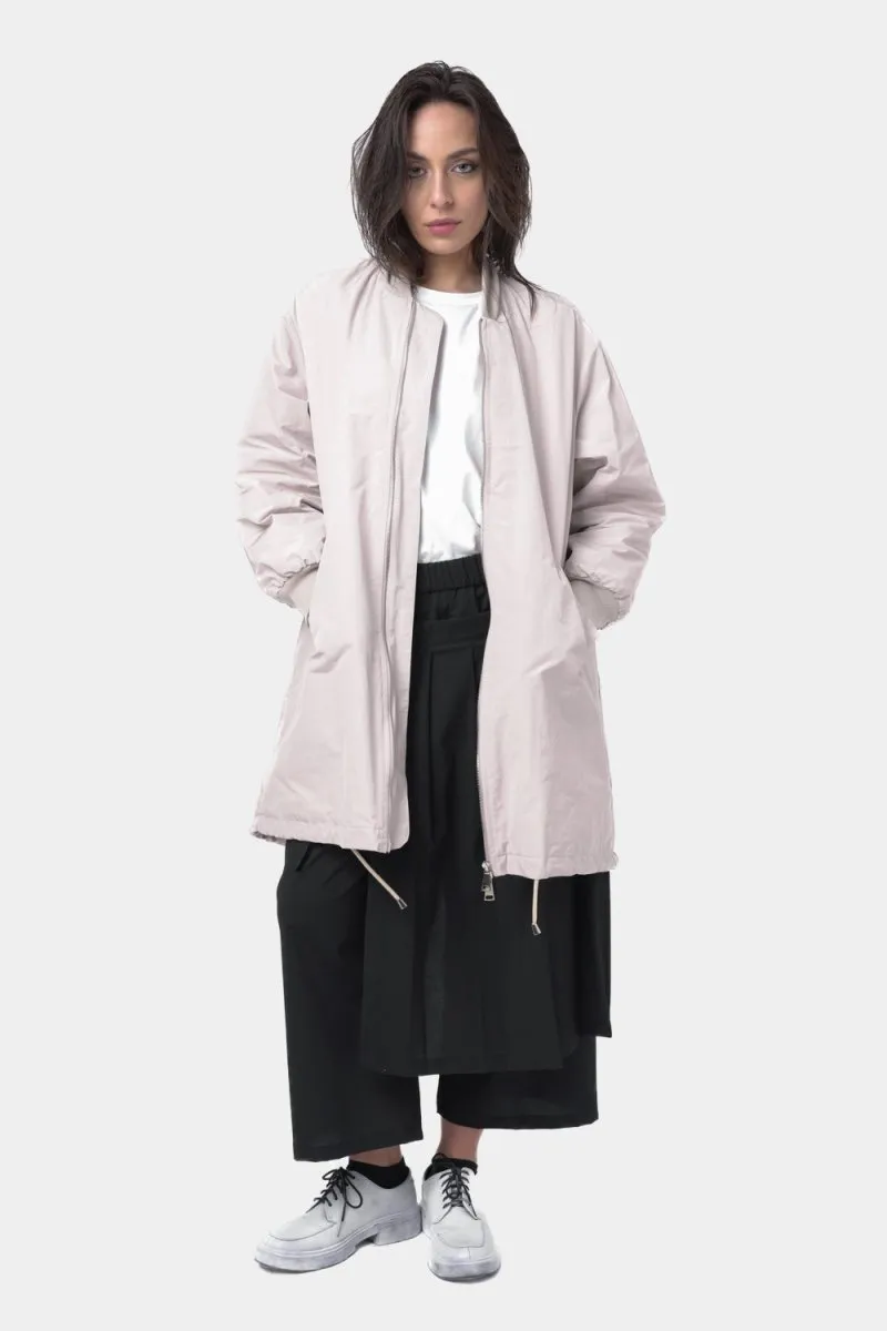 2 Pocket Long Bomber Jacket