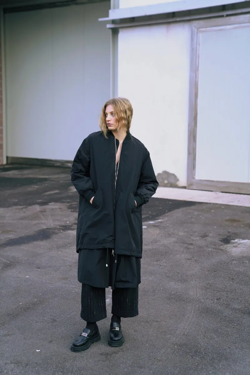 2 Pocket Long Bomber Jacket