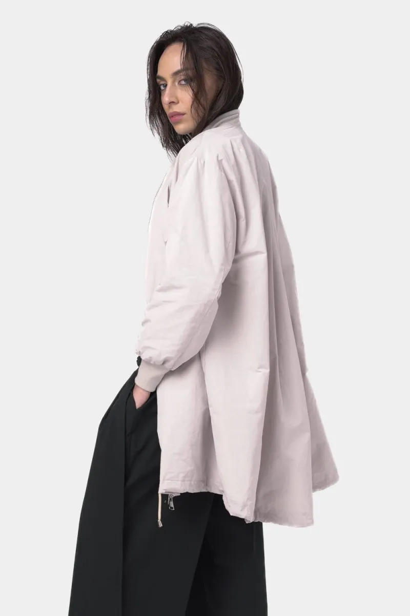 2 Pocket Long Bomber Jacket