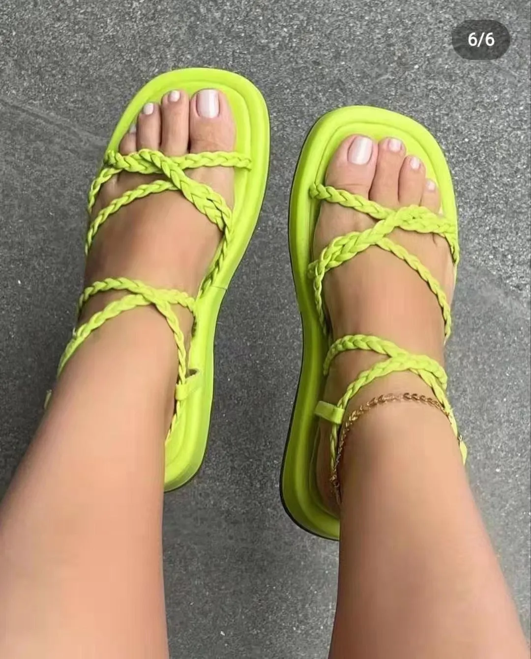 2023 New Summer Flat Sandals Women Lace Up Open Toe Shoes Trend Luxury Brand Ladies Shoes Beach Casual Slippers Mujer Zapatos