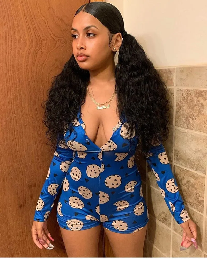 2023 Summer Women Long Sleeve Bodycon Short Romper Jumpsuit