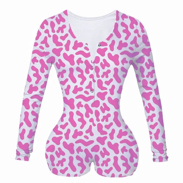 2023 Summer Women Long Sleeve Bodycon Short Romper Jumpsuit
