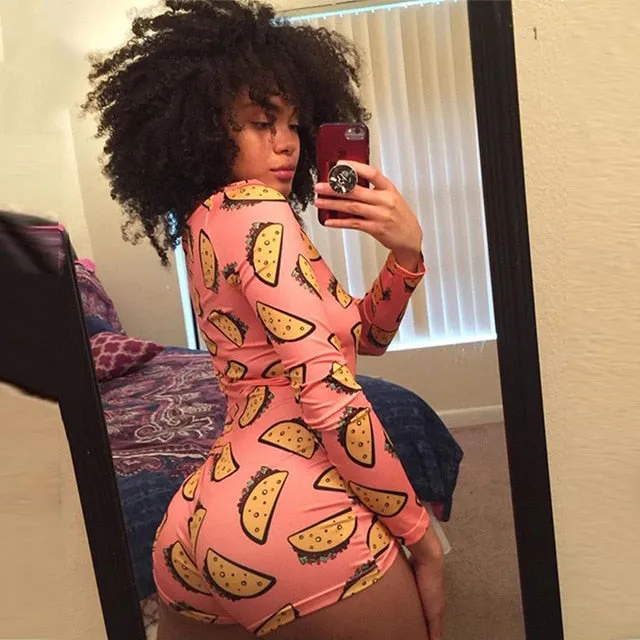 2023 Summer Women Long Sleeve Bodycon Short Romper Jumpsuit