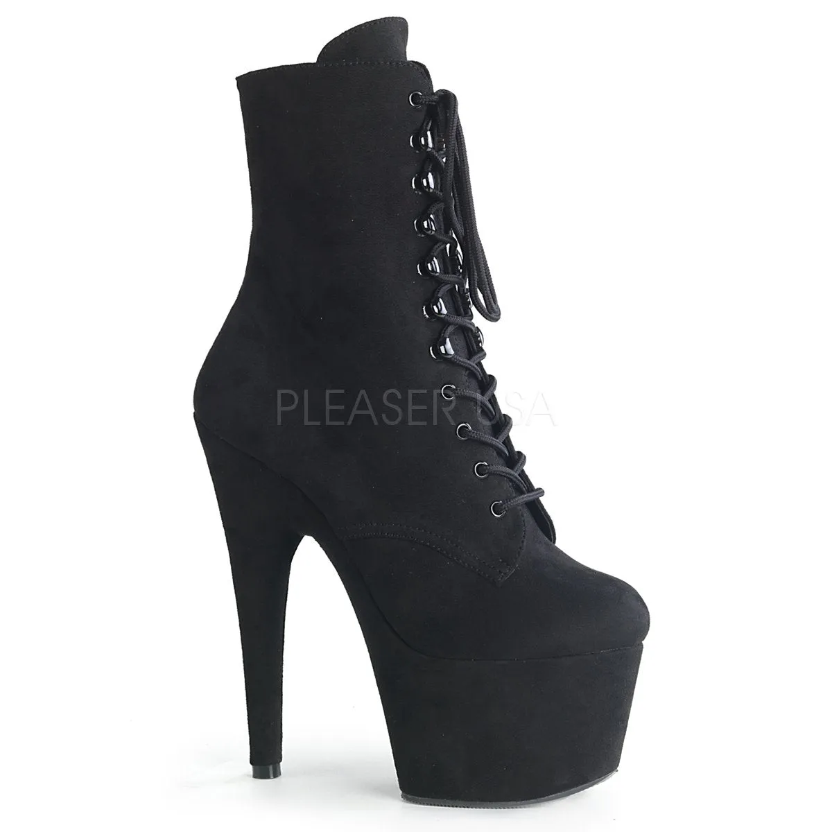 7" Heel Platform Lace-Up Front Ankle Boot (ADORE-1020FS)