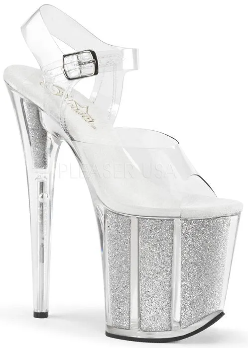 8" Spike Glitter Platform  (FLAMINGO-808G)