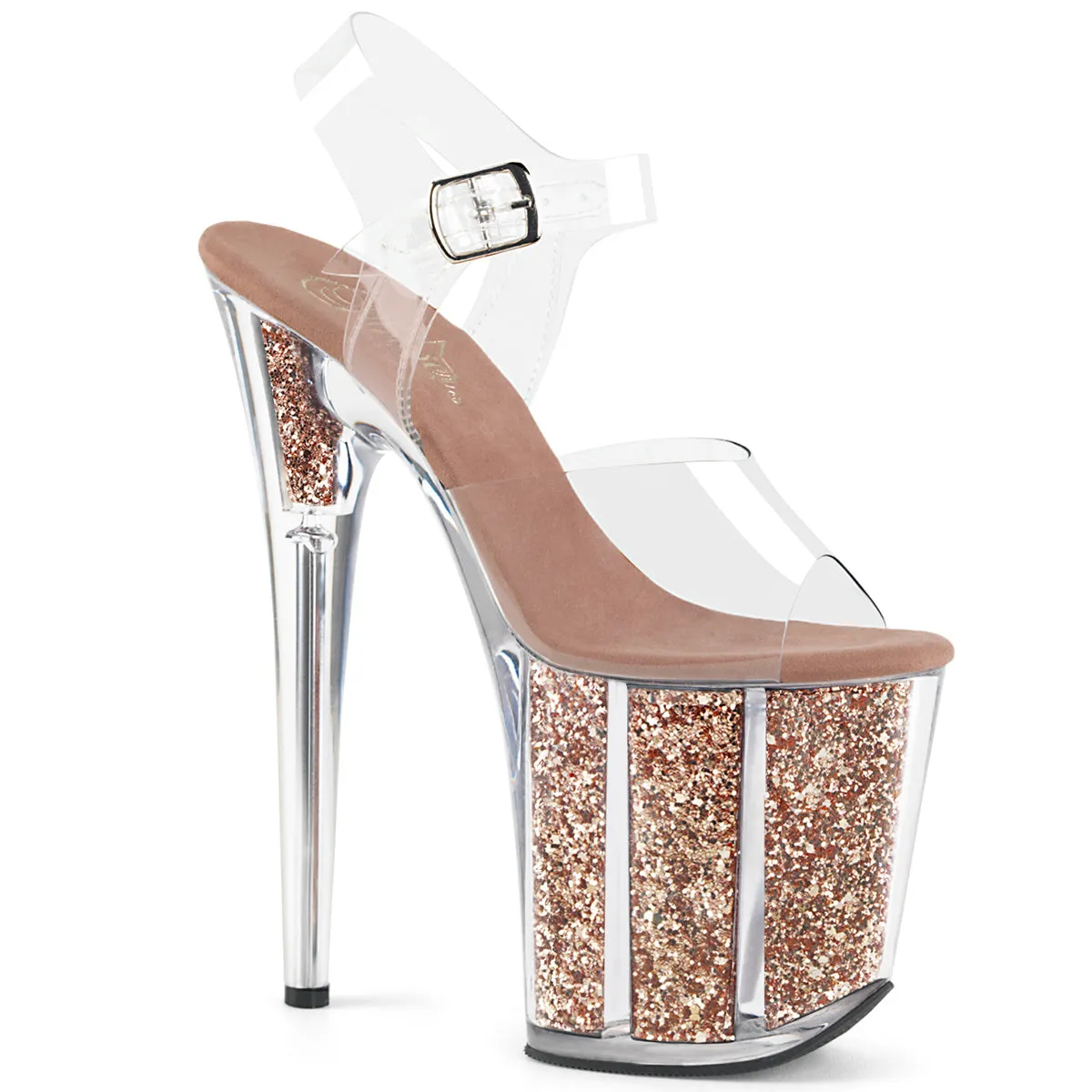 8" Spike Glitter Platform  (FLAMINGO-808G)