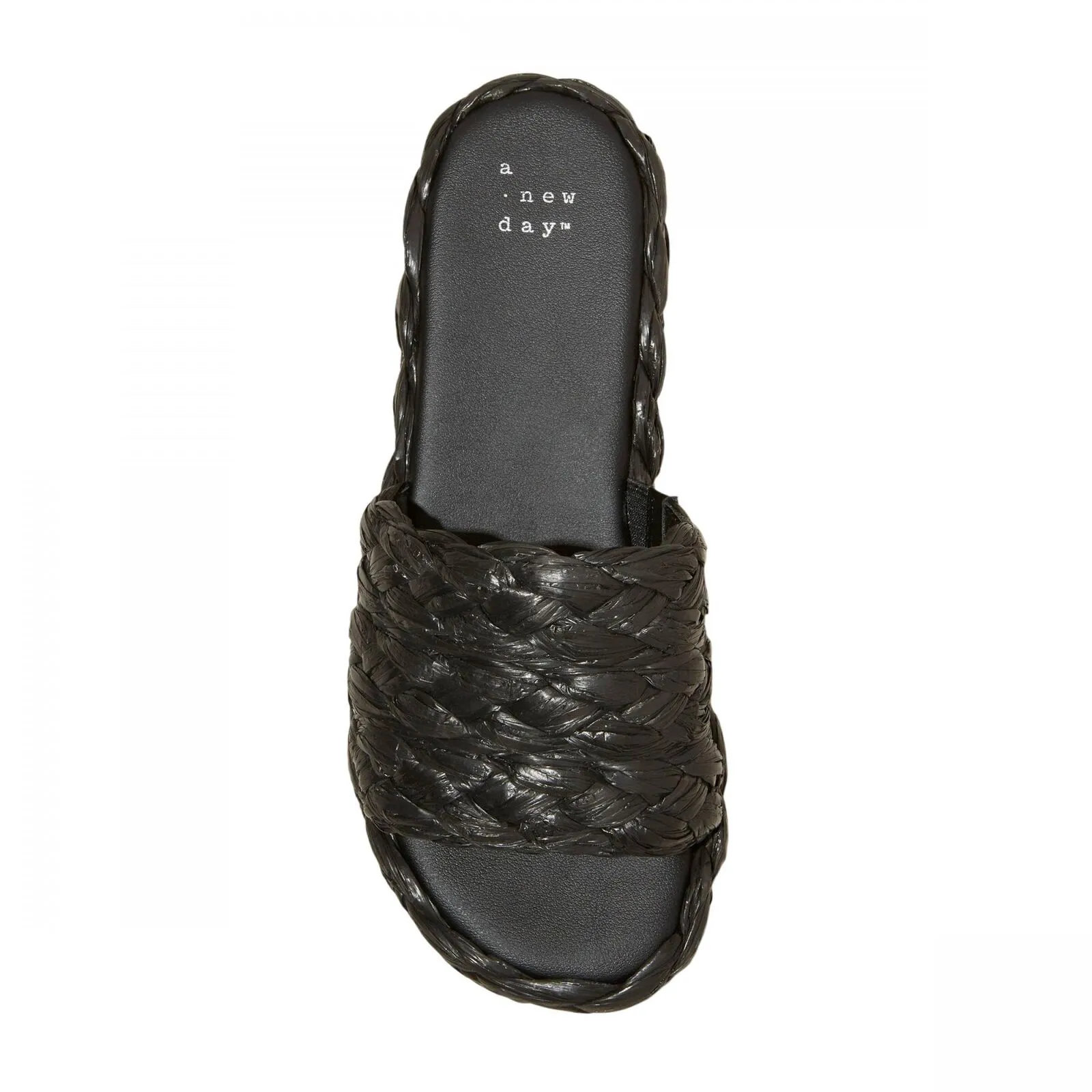 A New Day Womens Casey Flatform Slide Sandals 89998665 Black 11M