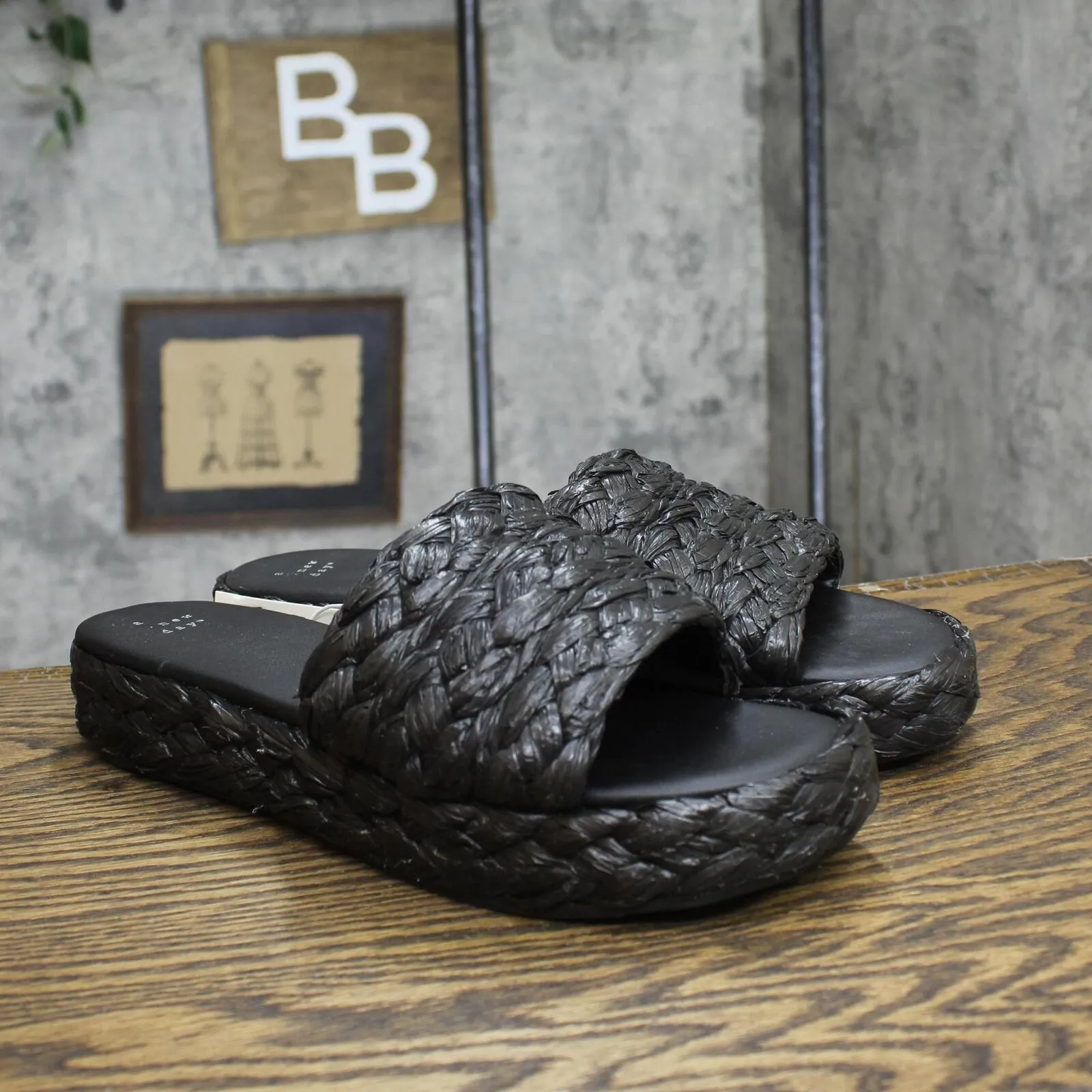 A New Day Womens Casey Flatform Slide Sandals 89998665 Black 11M