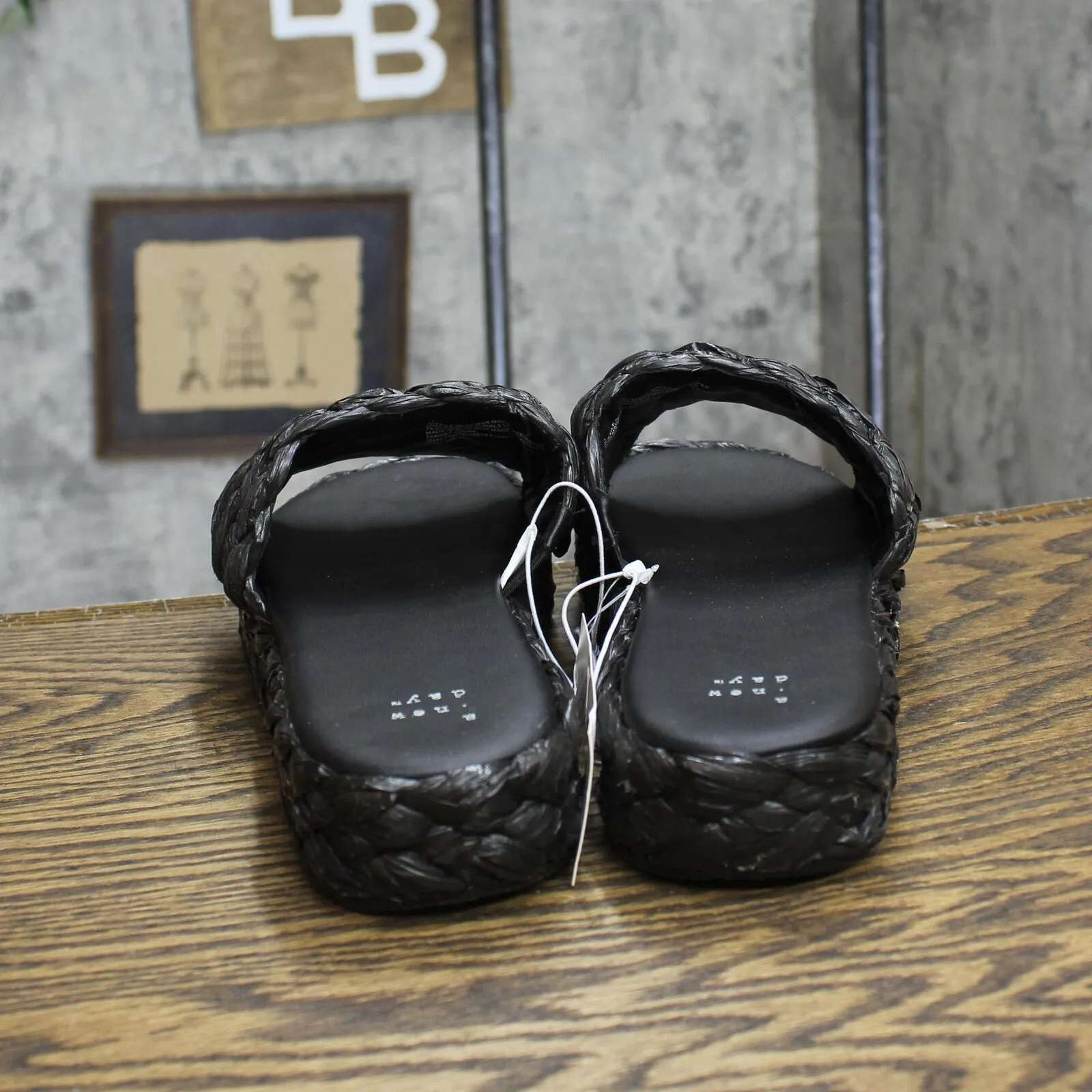 A New Day Womens Casey Flatform Slide Sandals 89998665 Black 11M