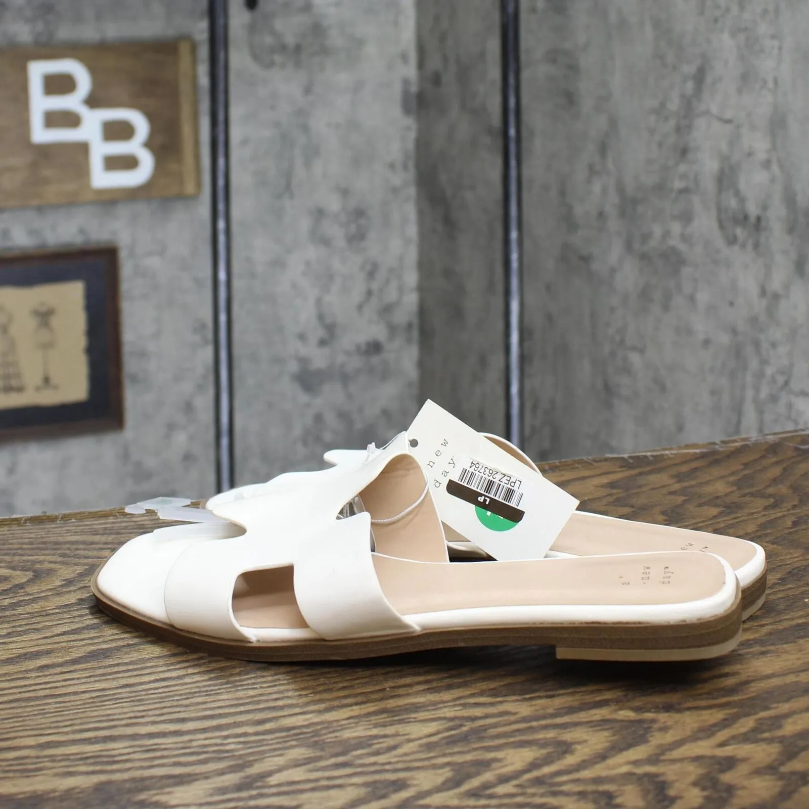 A New Day Women's Nina Slide Sandals 88870712 White 10M