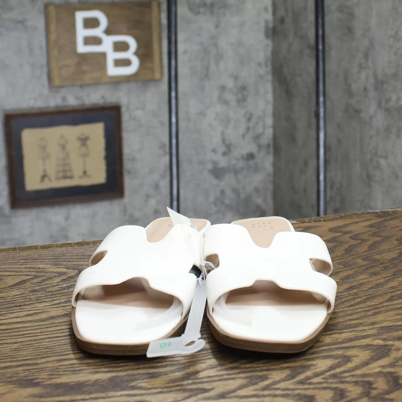 A New Day Women's Nina Slide Sandals 88870712 White 10M