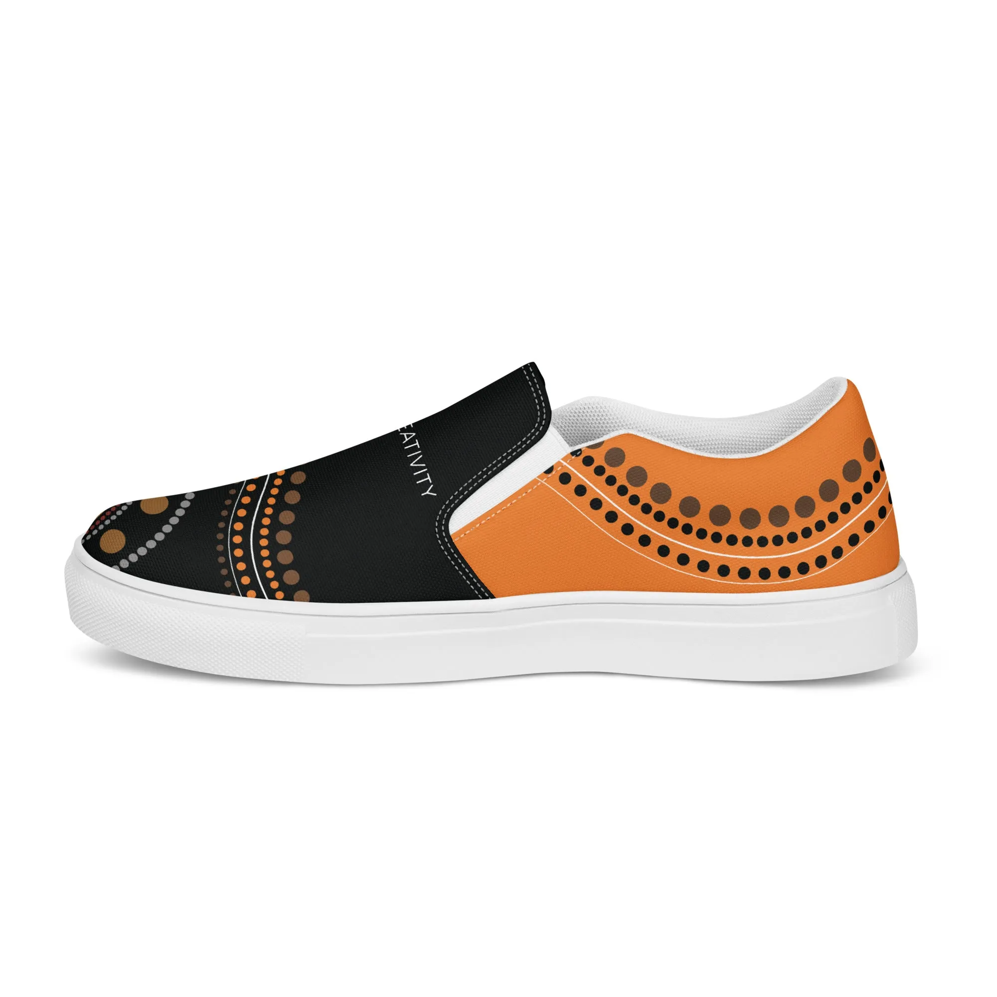 Aboriginal-Inspired Men's Slip-On Canvas Shoes