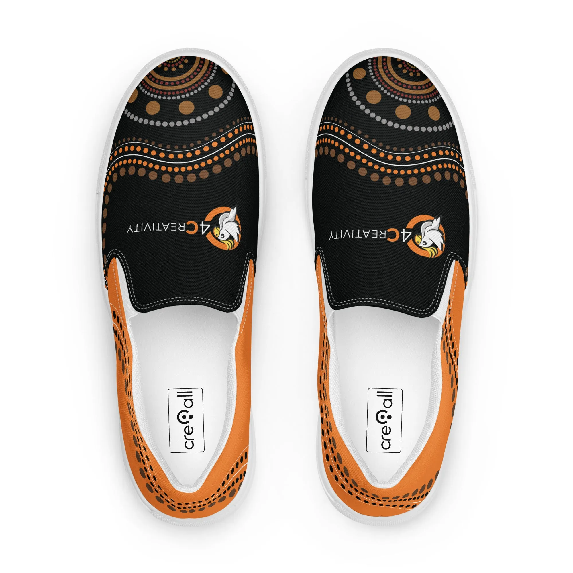 Aboriginal-Inspired Men's Slip-On Canvas Shoes