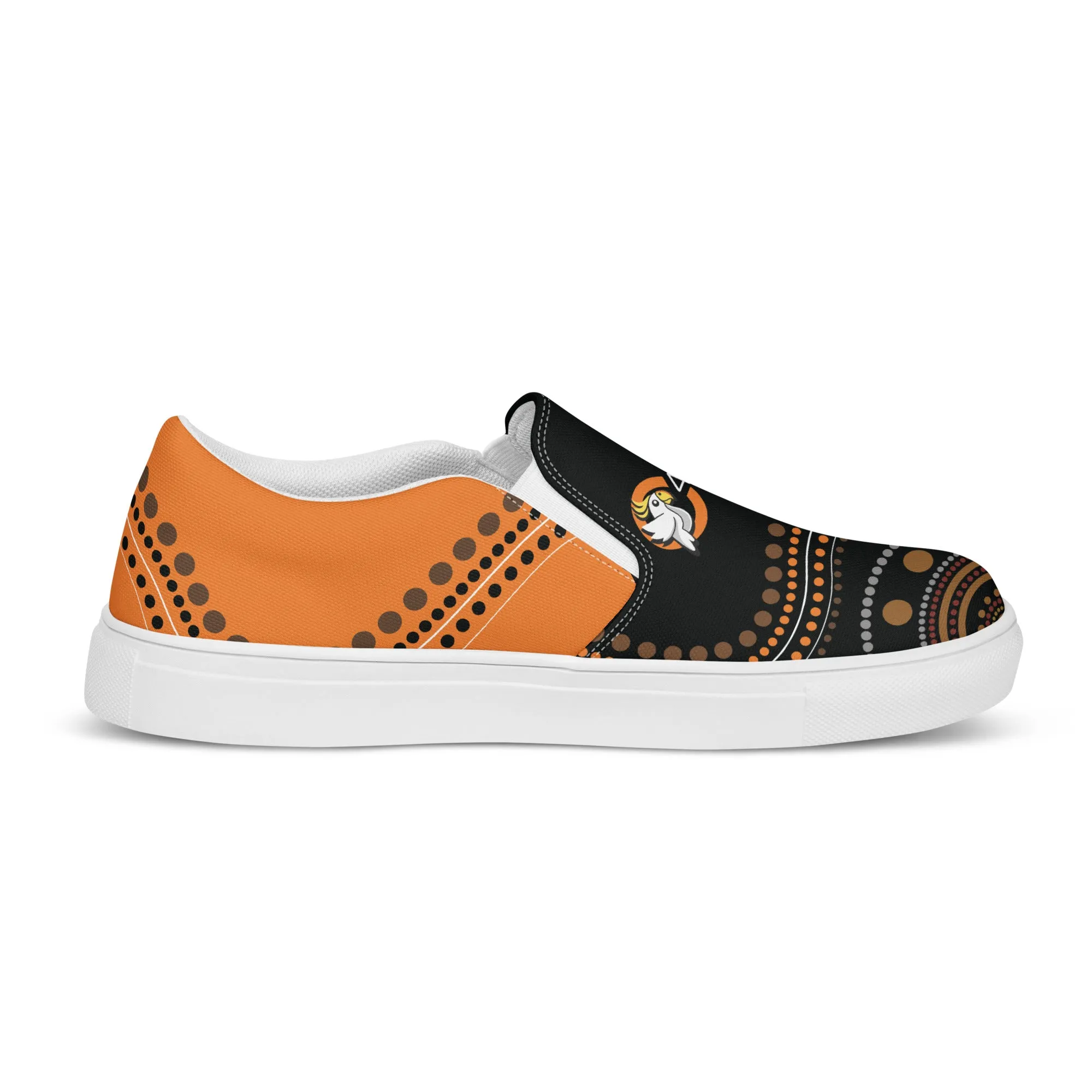 Aboriginal-Inspired Men's Slip-On Canvas Shoes