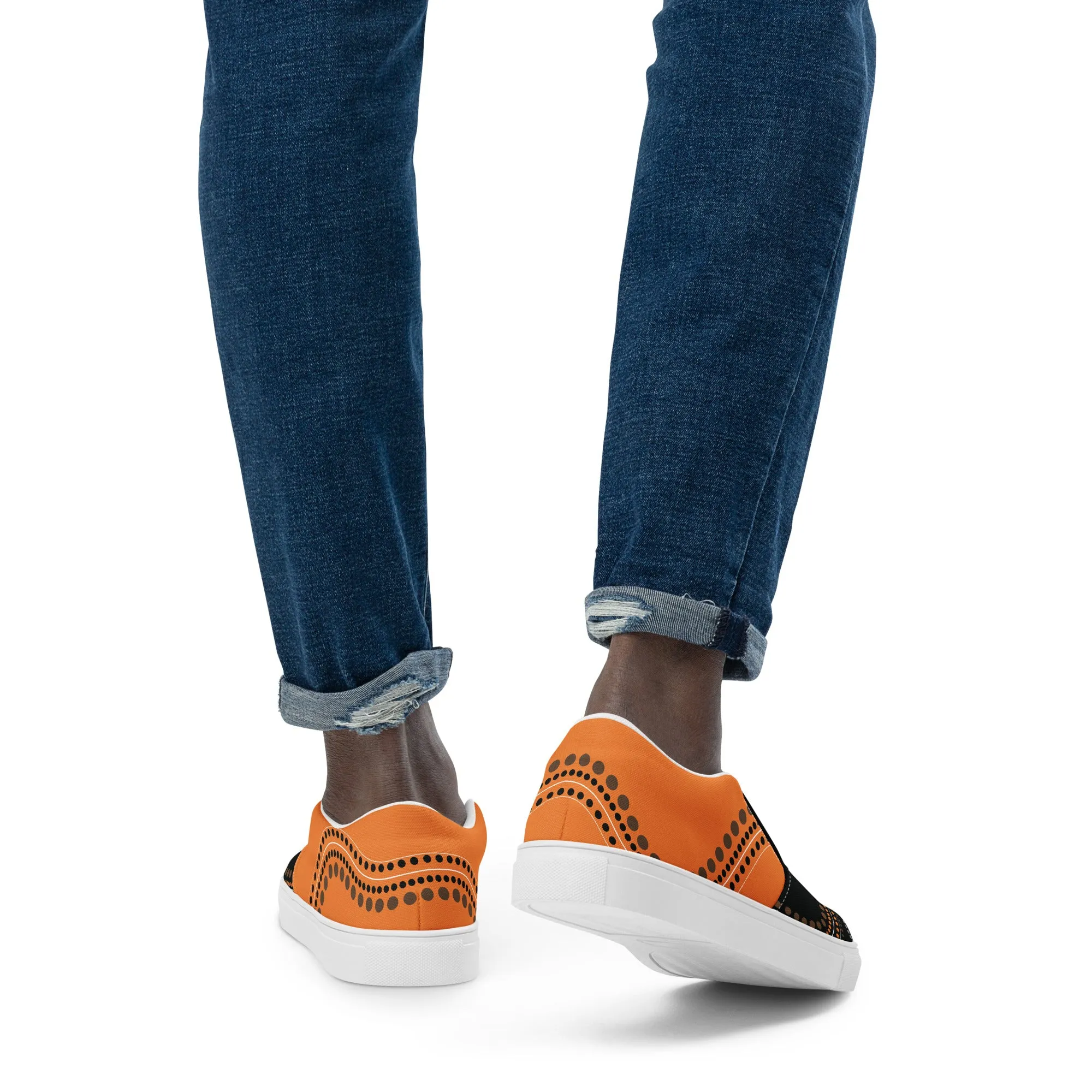 Aboriginal-Inspired Men's Slip-On Canvas Shoes