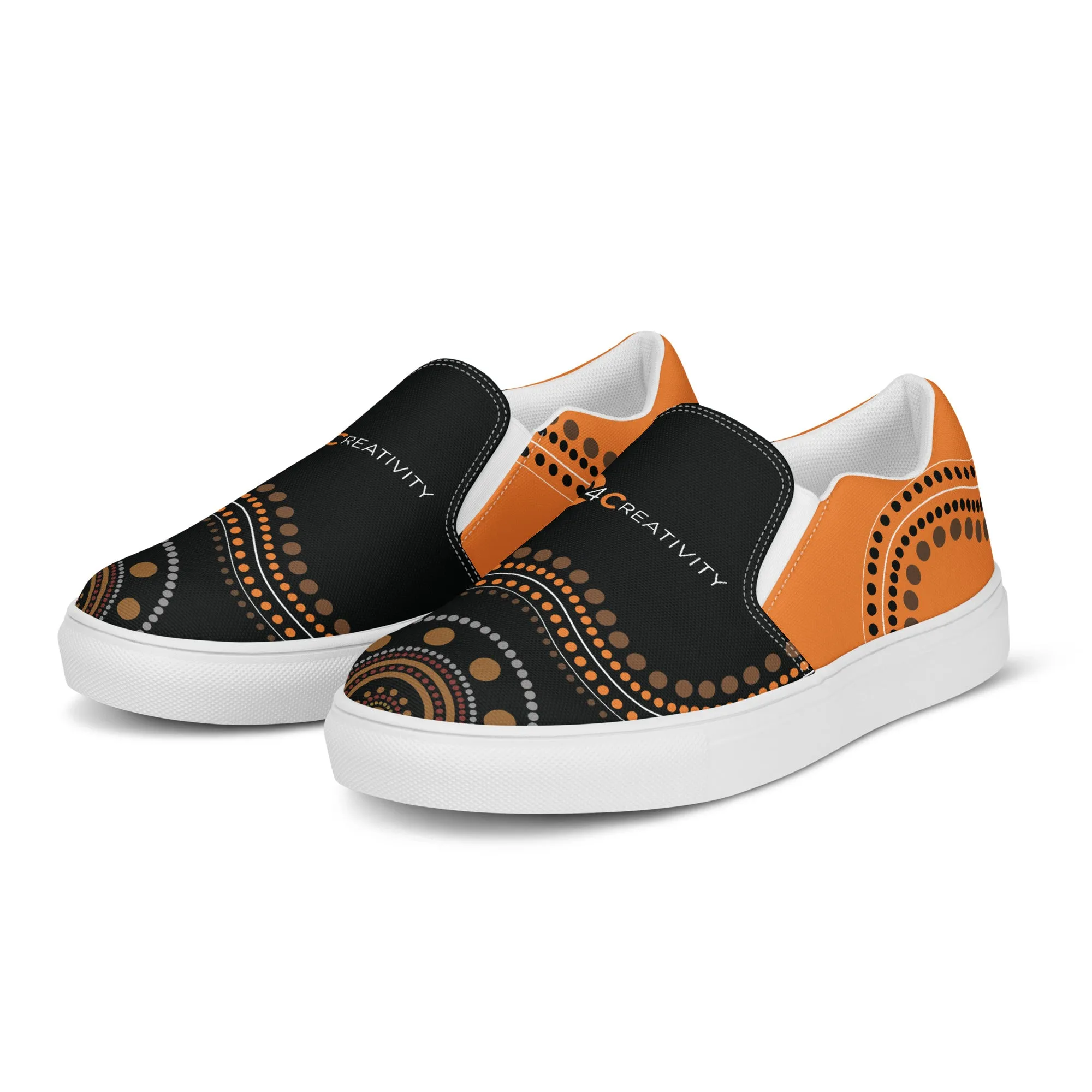 Aboriginal-Inspired Men's Slip-On Canvas Shoes