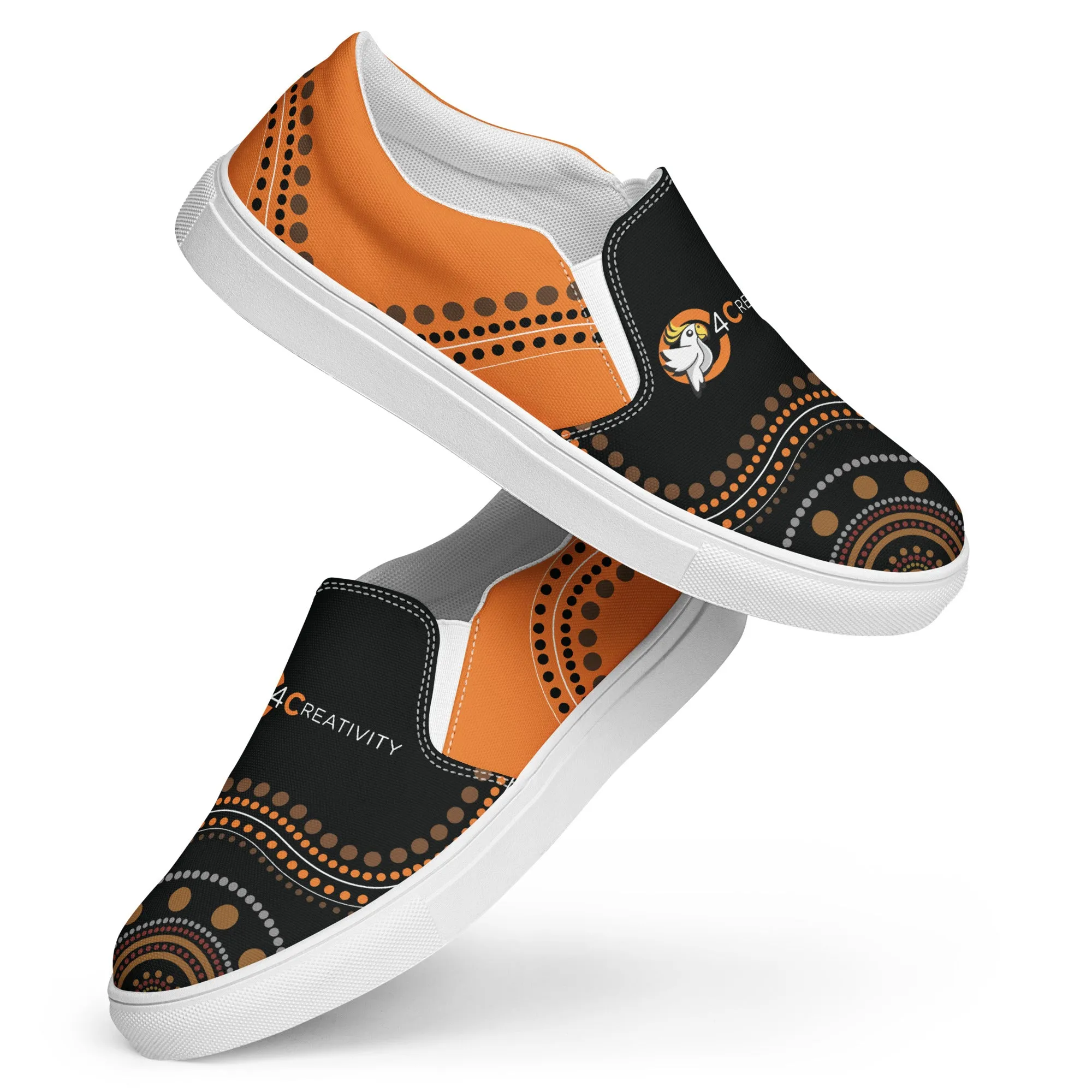 Aboriginal-Inspired Men's Slip-On Canvas Shoes