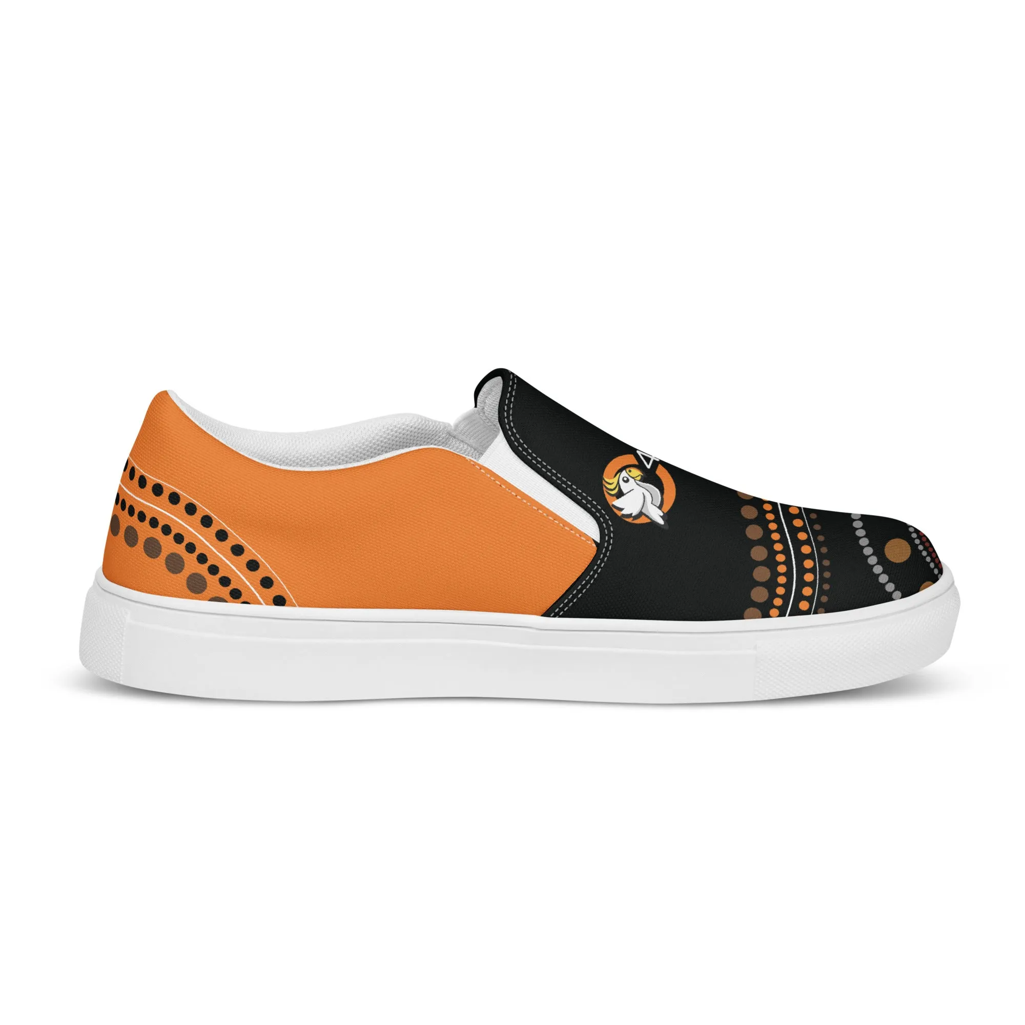 Aboriginal-Inspired Men's Slip-On Canvas Shoes