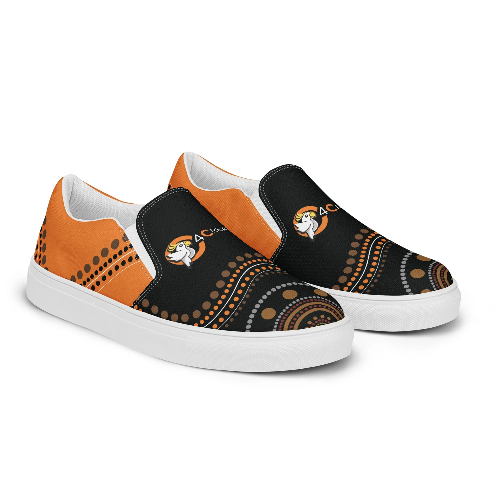 Aboriginal-Inspired Men's Slip-On Canvas Shoes