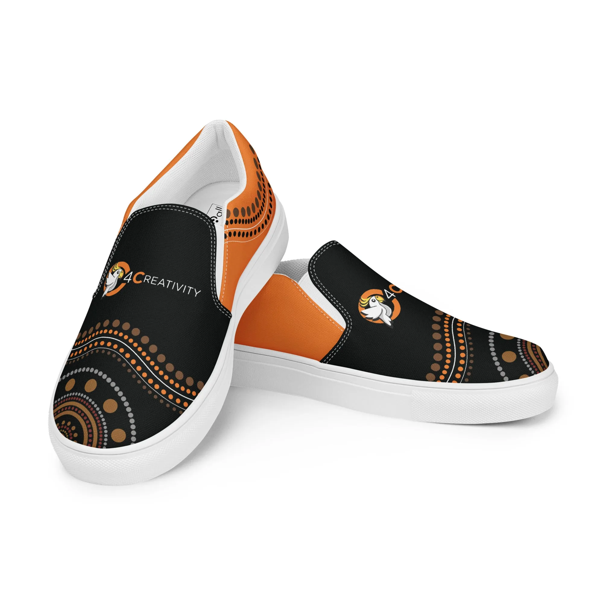 Aboriginal-Inspired Men's Slip-On Canvas Shoes