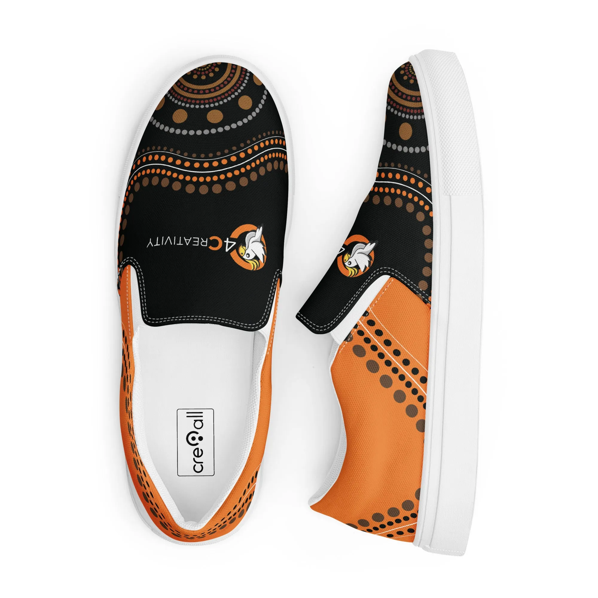Aboriginal-Inspired Men's Slip-On Canvas Shoes