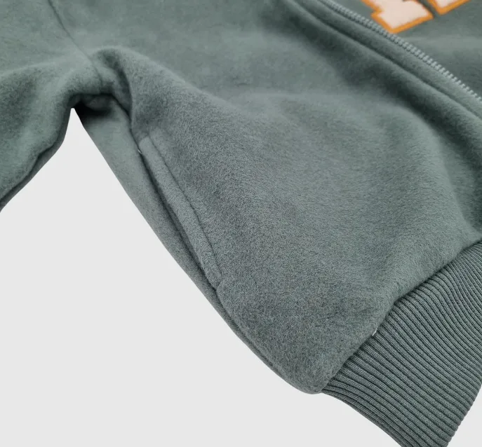 Adventurer Organic Fleece Bomber Jacket Green