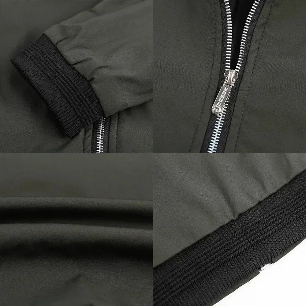 ALVESCO™ Men’s Solid Color Bomber Jacket