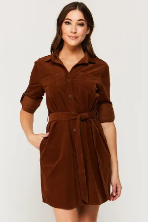 Anita roll tab shirt dress