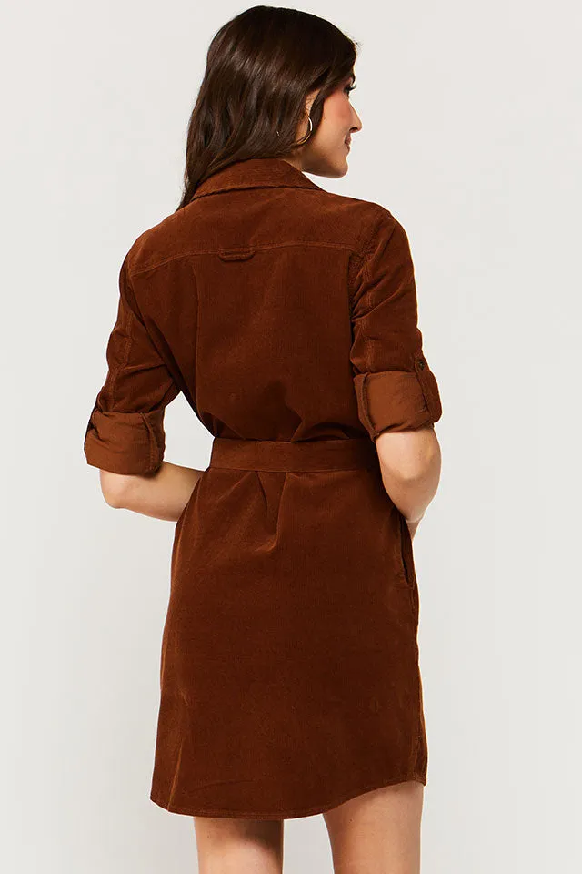 Anita roll tab shirt dress