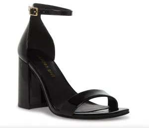 Ankle Strap Square Toe Block Heel