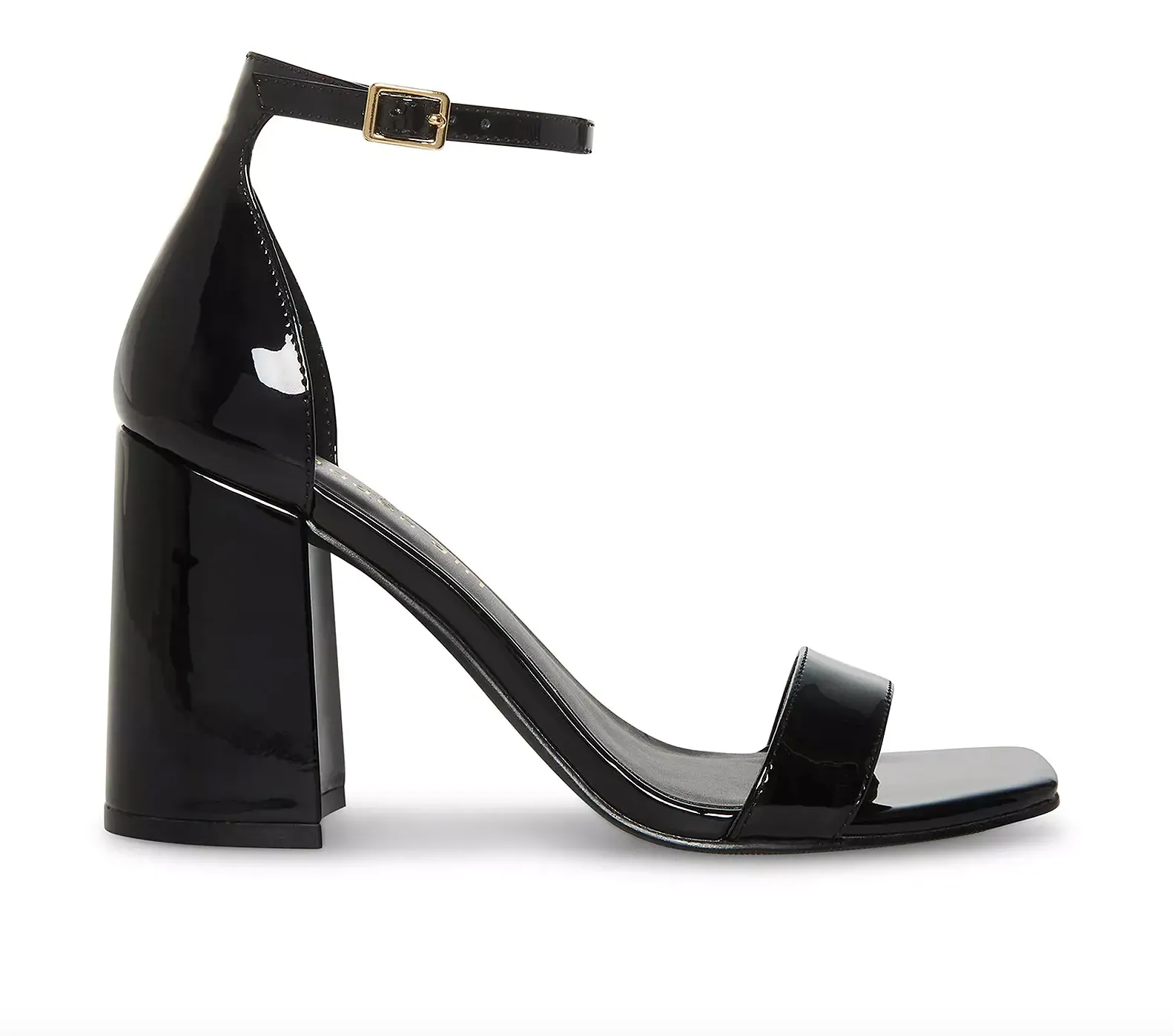 Ankle Strap Square Toe Block Heel