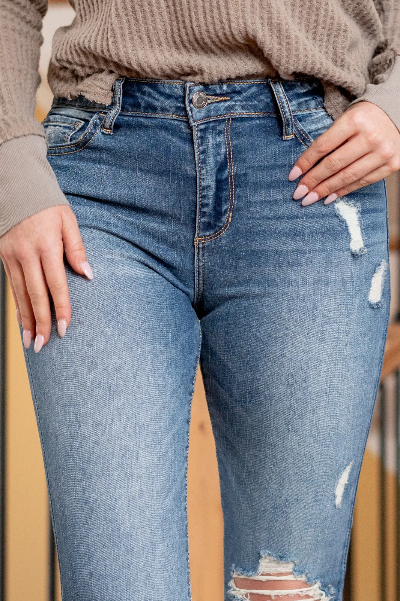 Aria Mid Rise Ankle Skinny