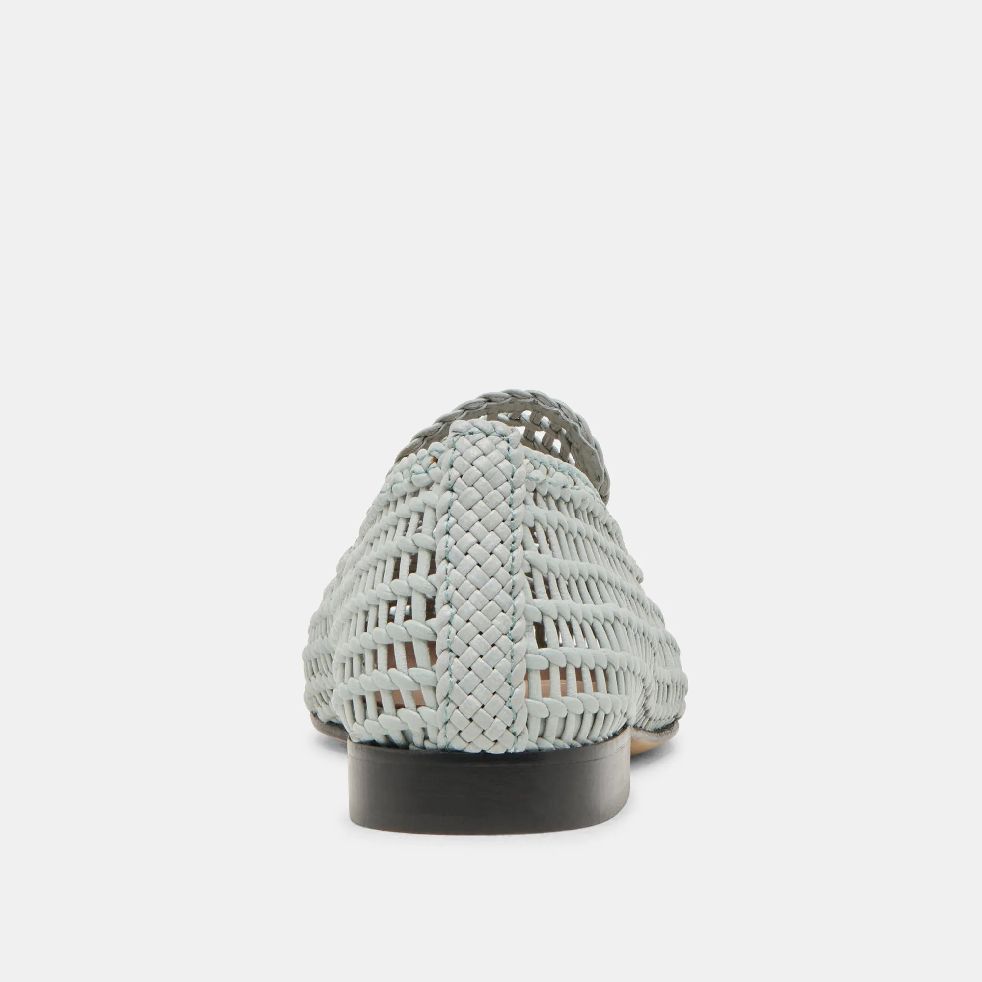 ARMOND FLATS SKY BLUE WOVEN LEATHER