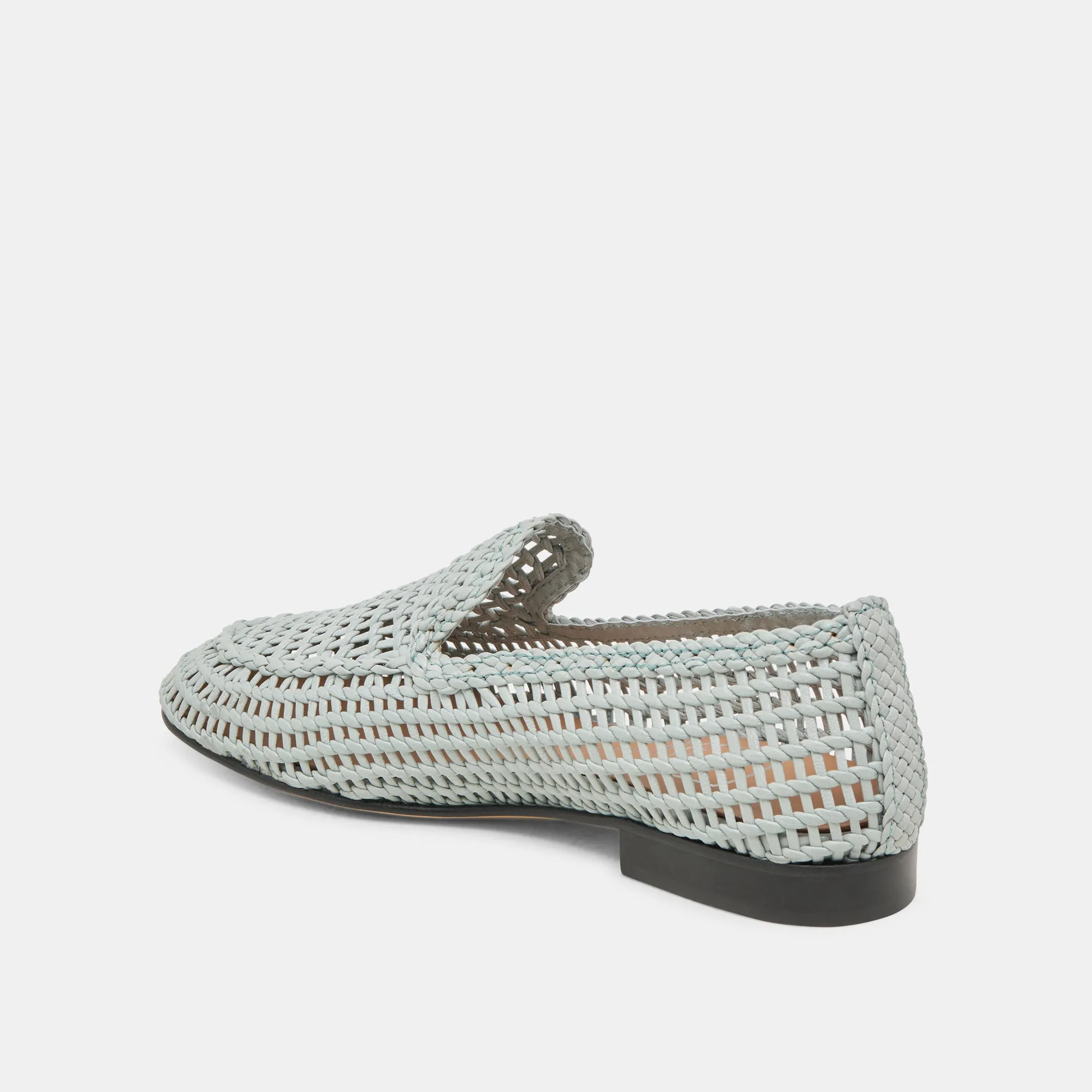 ARMOND FLATS SKY BLUE WOVEN LEATHER