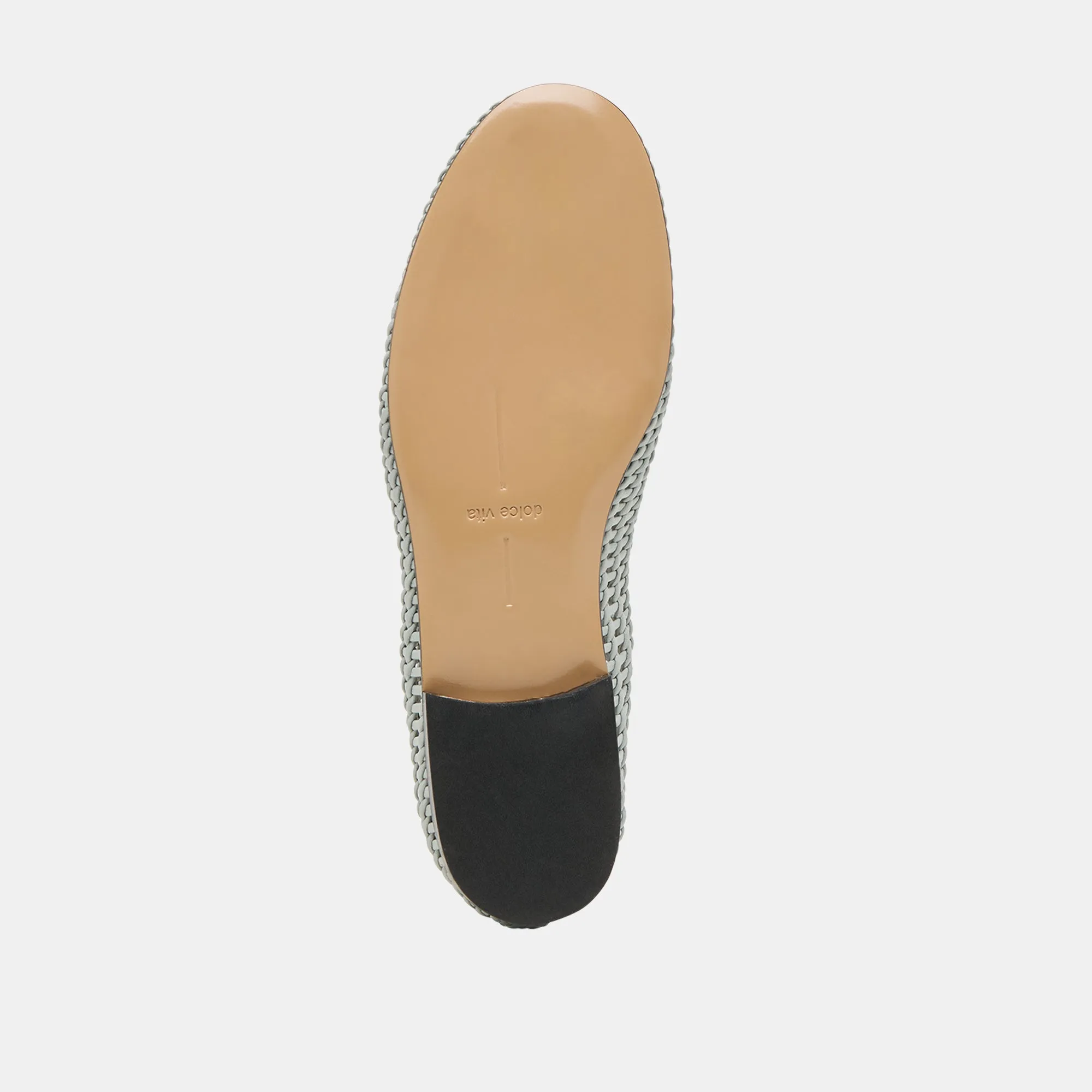 ARMOND FLATS SKY BLUE WOVEN LEATHER