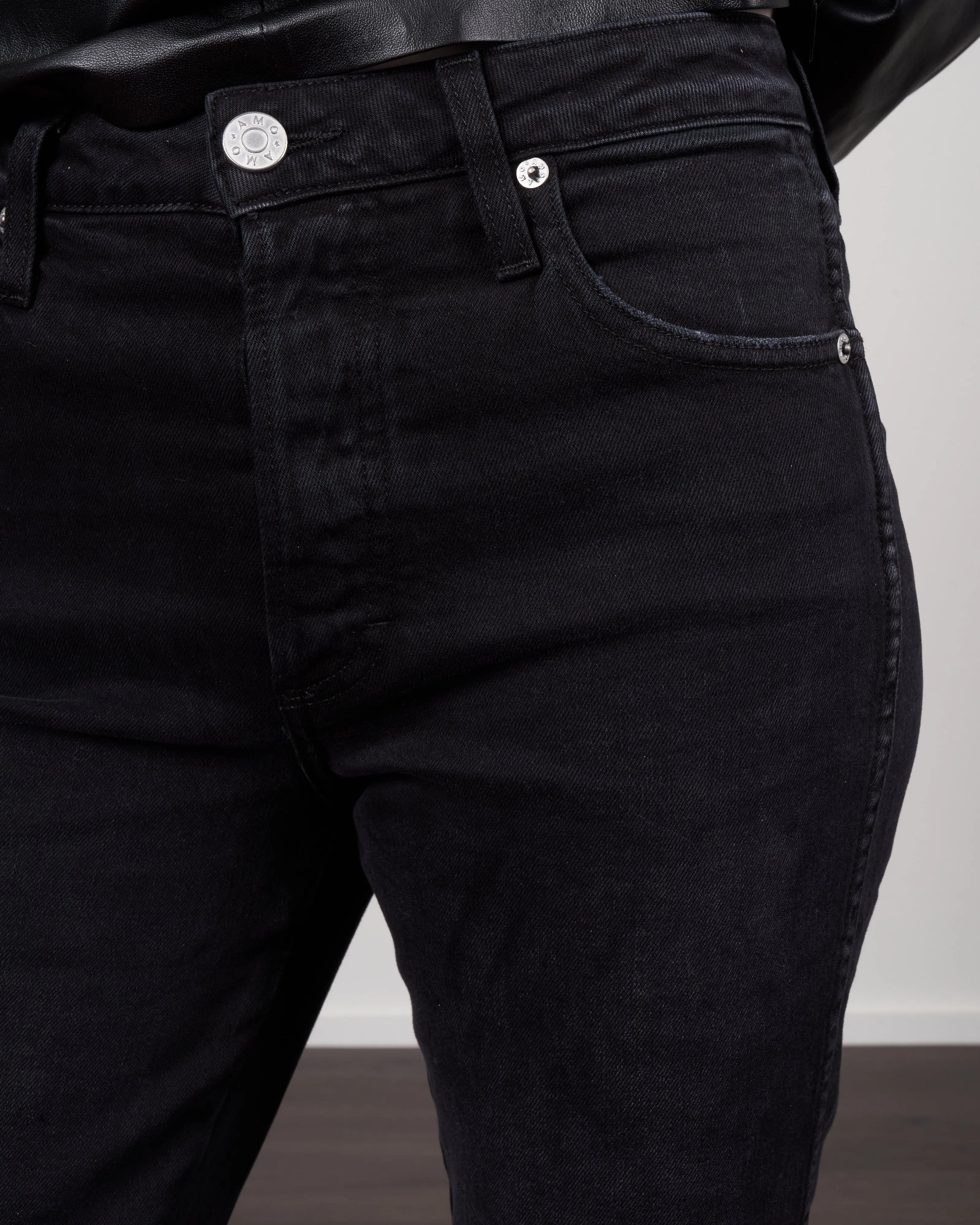 babe high rise slim straight - black magic 116