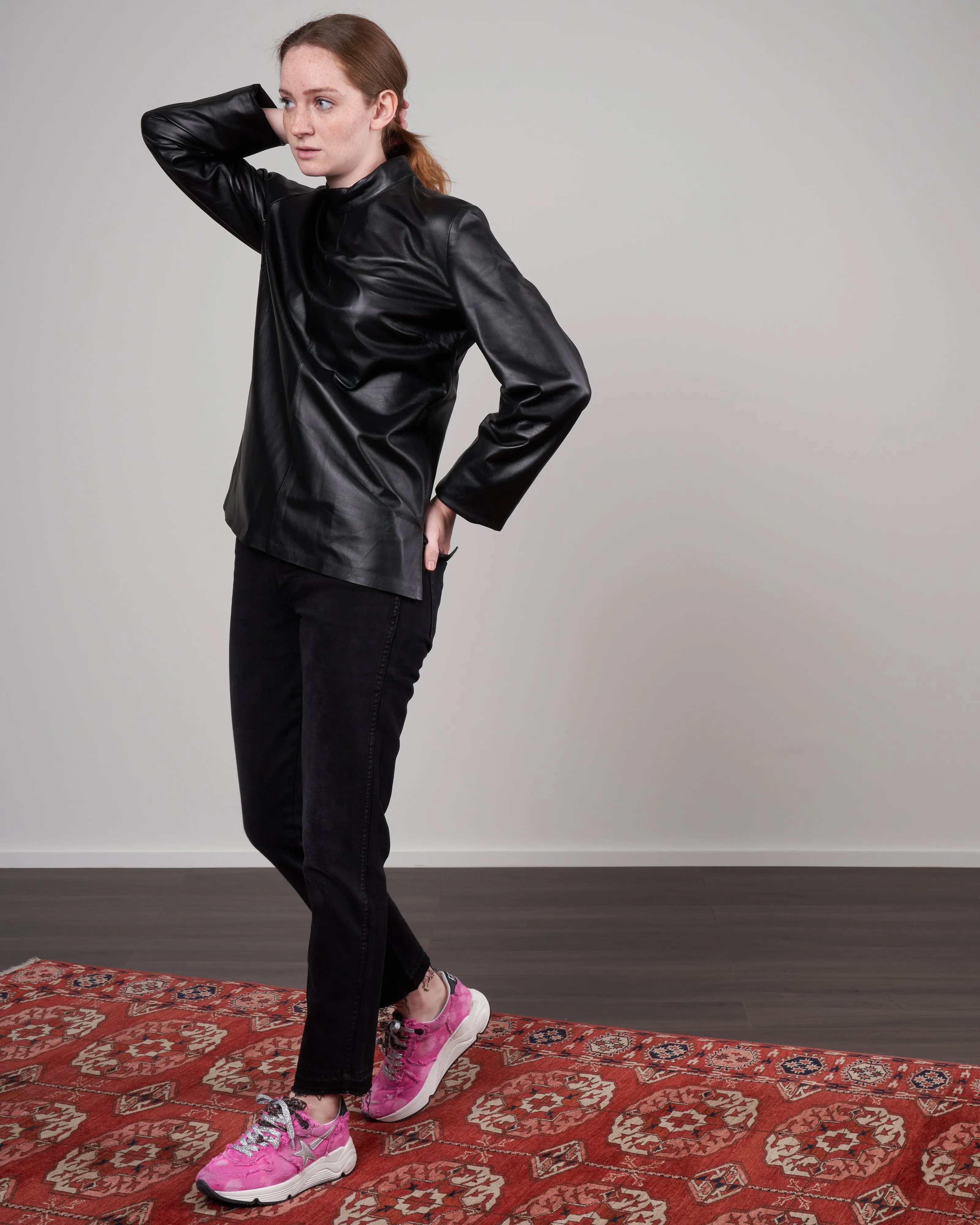 babe high rise slim straight - black magic 116