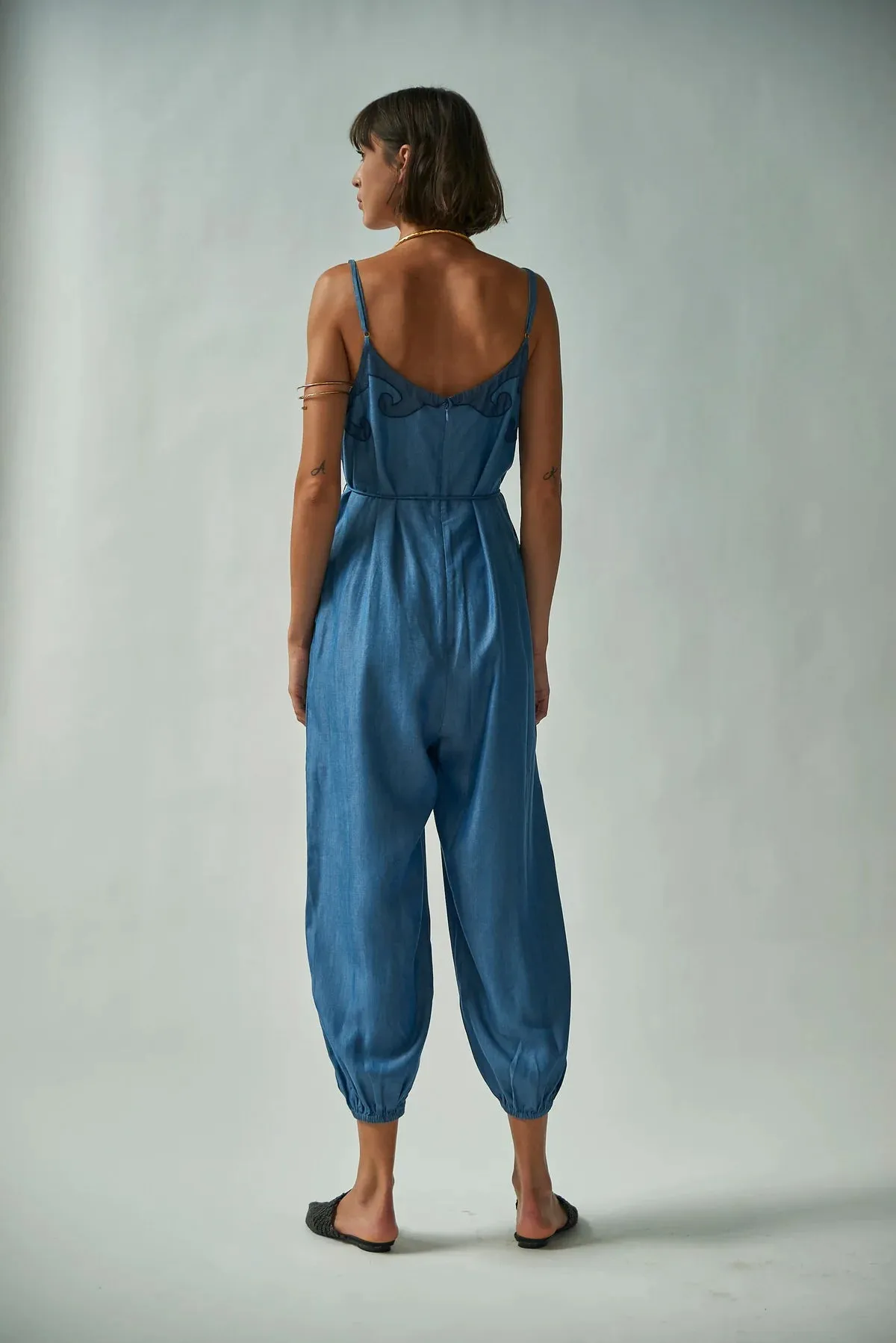 Balloon Jumpsuit Tencel Denim
