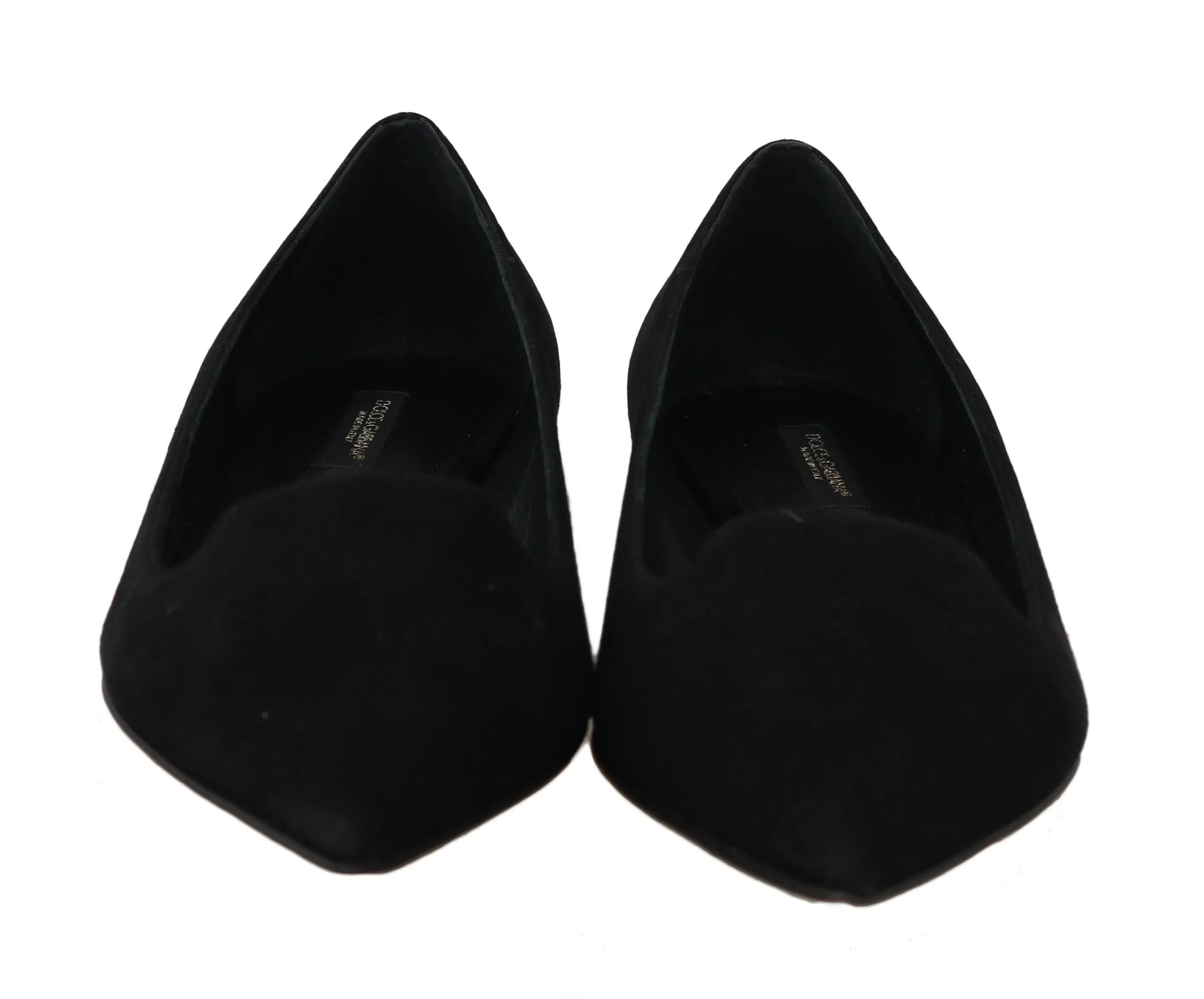 Black Chamois Leather Ballet Flats