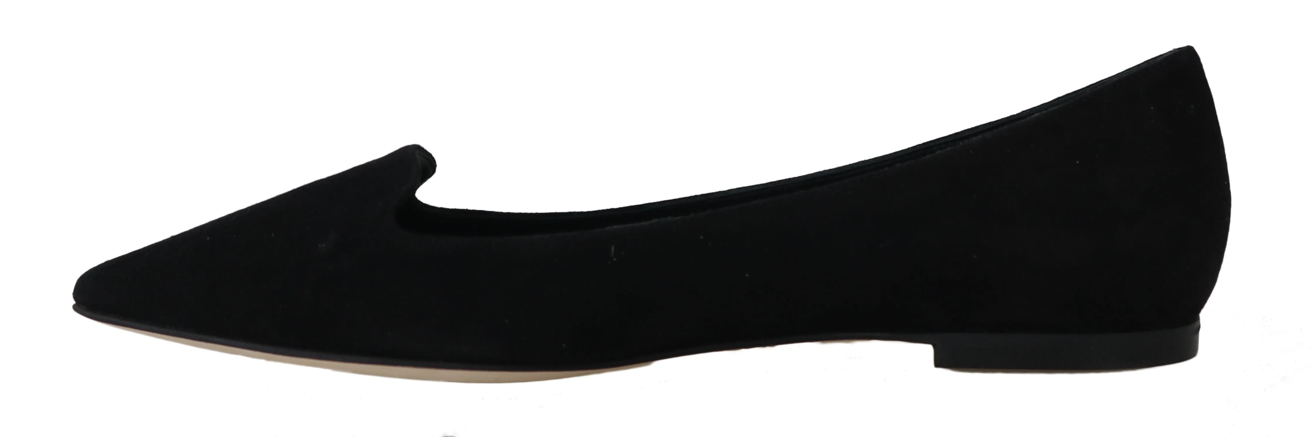 Black Chamois Leather Ballet Flats