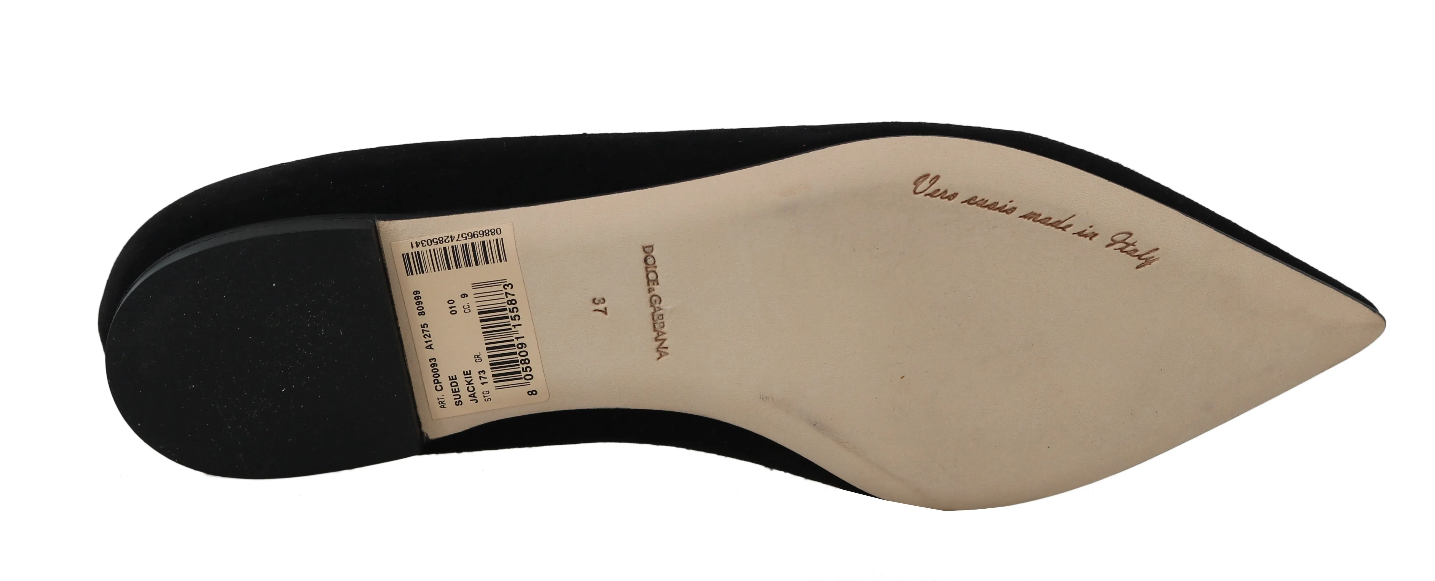 Black Chamois Leather Ballet Flats