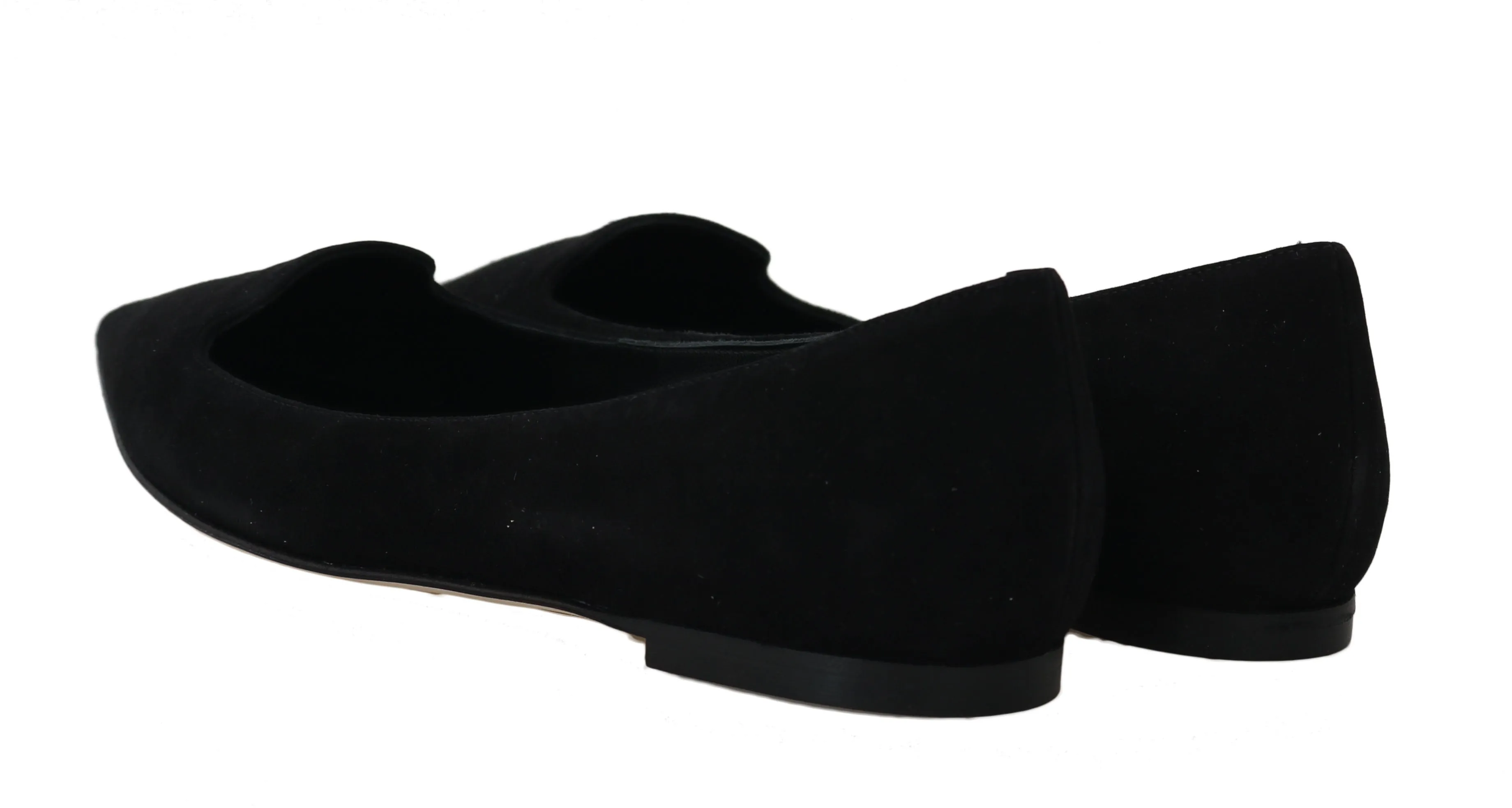 Black Chamois Leather Ballet Flats