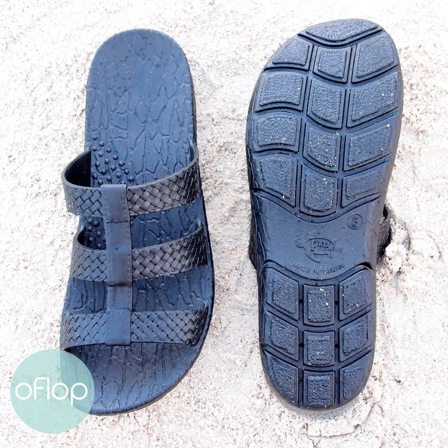 Black Jaya Jandals ® -- Pali Hawaii Hawaiian Jesus Sandals