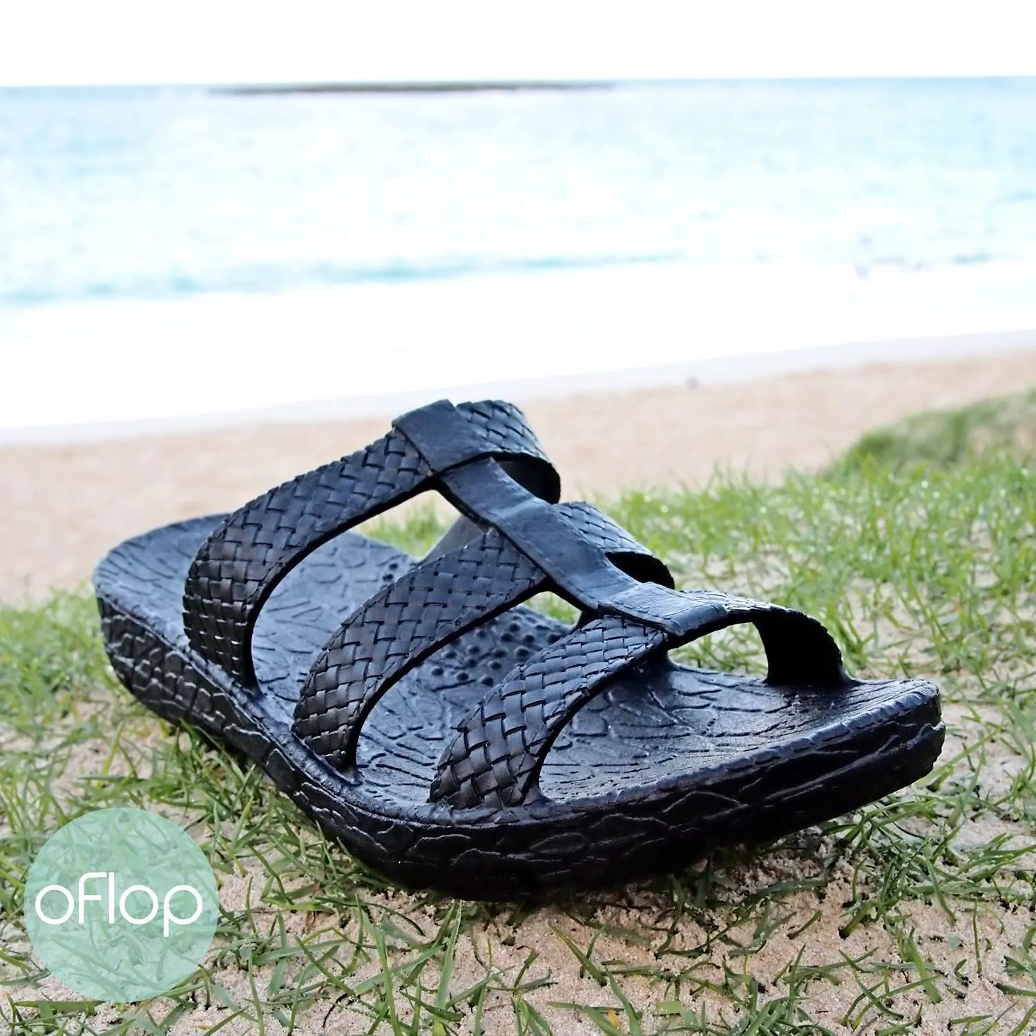 Black Jaya Jandals ® -- Pali Hawaii Hawaiian Jesus Sandals